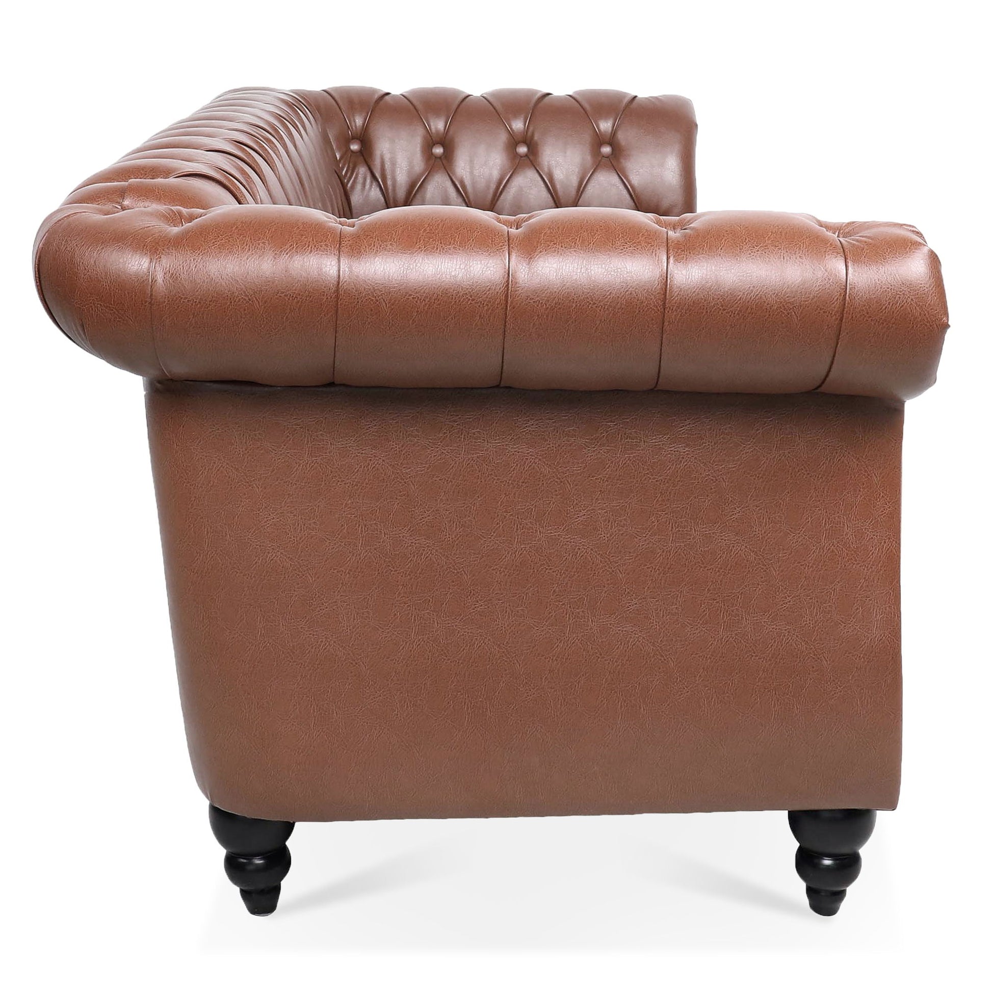 Rolled Arm Chesterfield 3 Seater Sofa - Best Buy Furniture