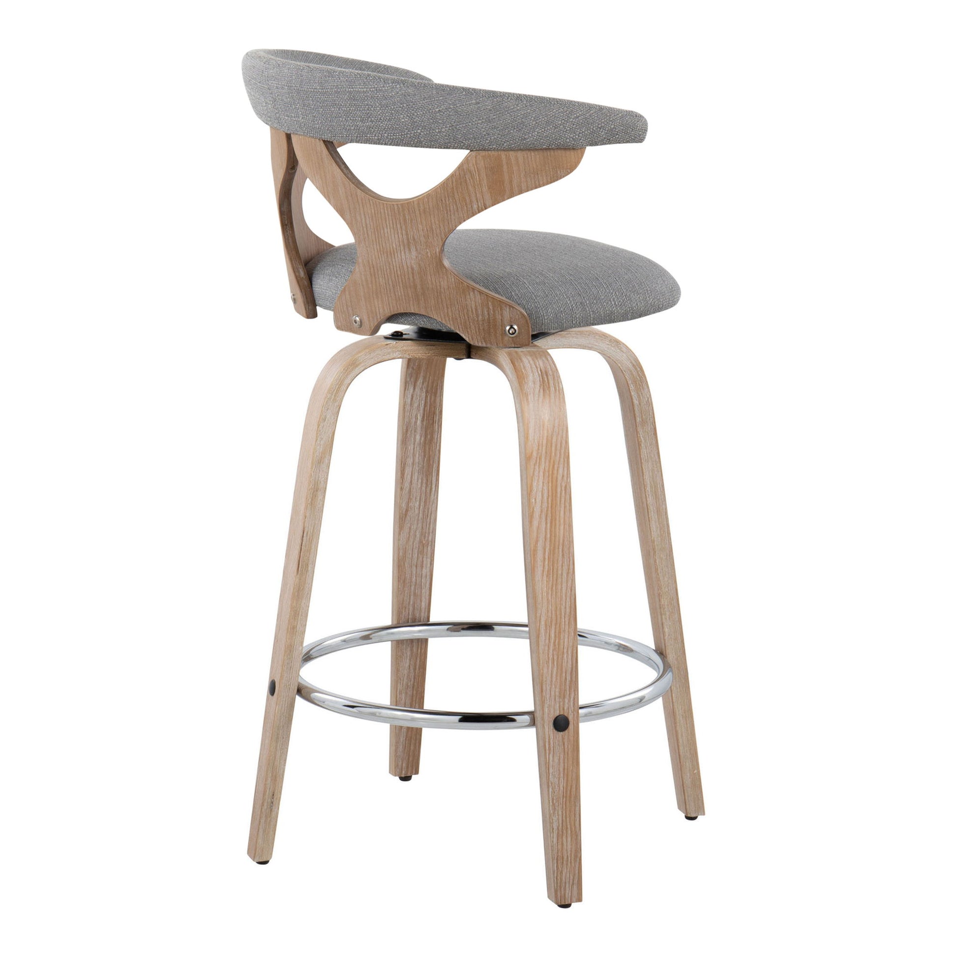 Gardenia - Mid Century Modern Fixed Height Counter Stool With Swivel (Set of 2) - Best Buy Furniture