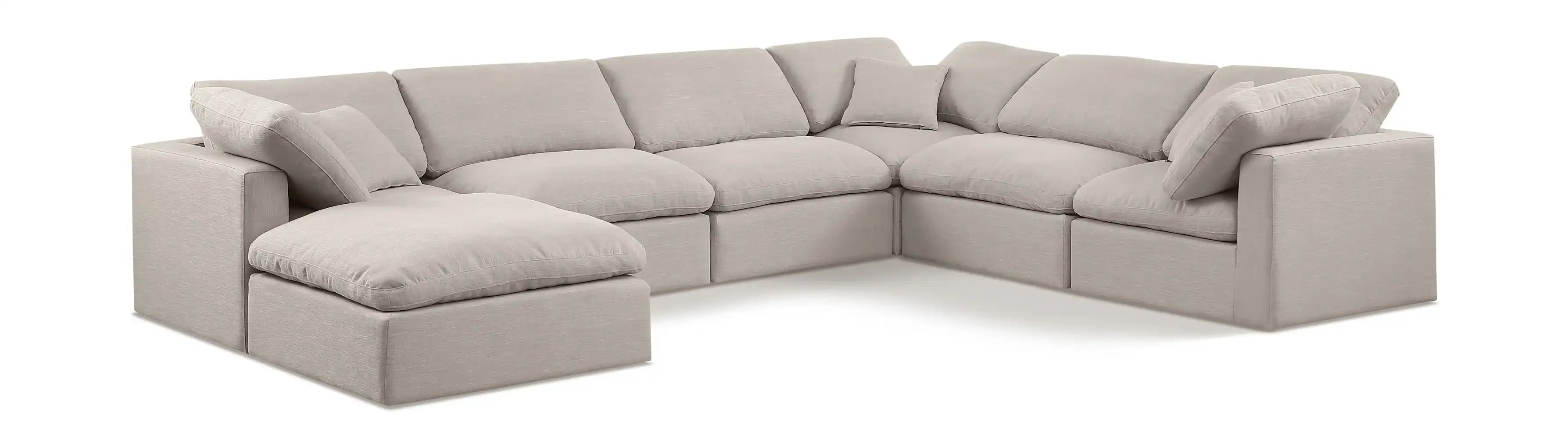 Indulge - Linen 7 Piece Modular Sectional - Best Buy Furniture