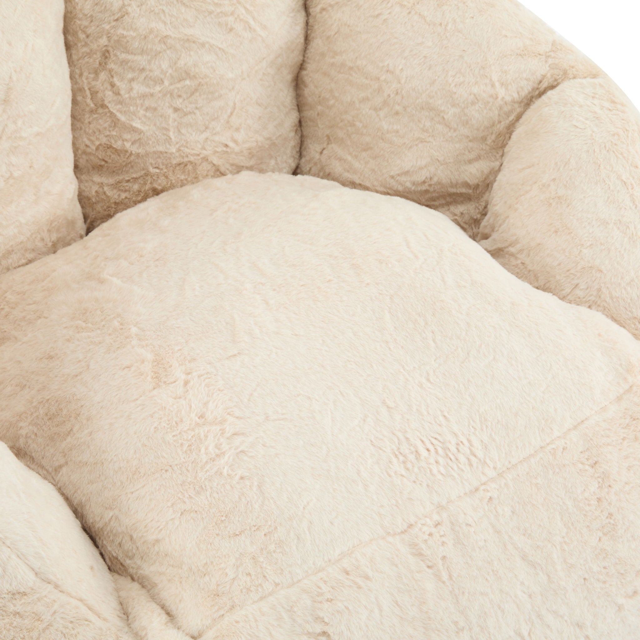 Albi - Indoor Cozy Armchair Style Bean Bag - Beige - Best Buy Furniture