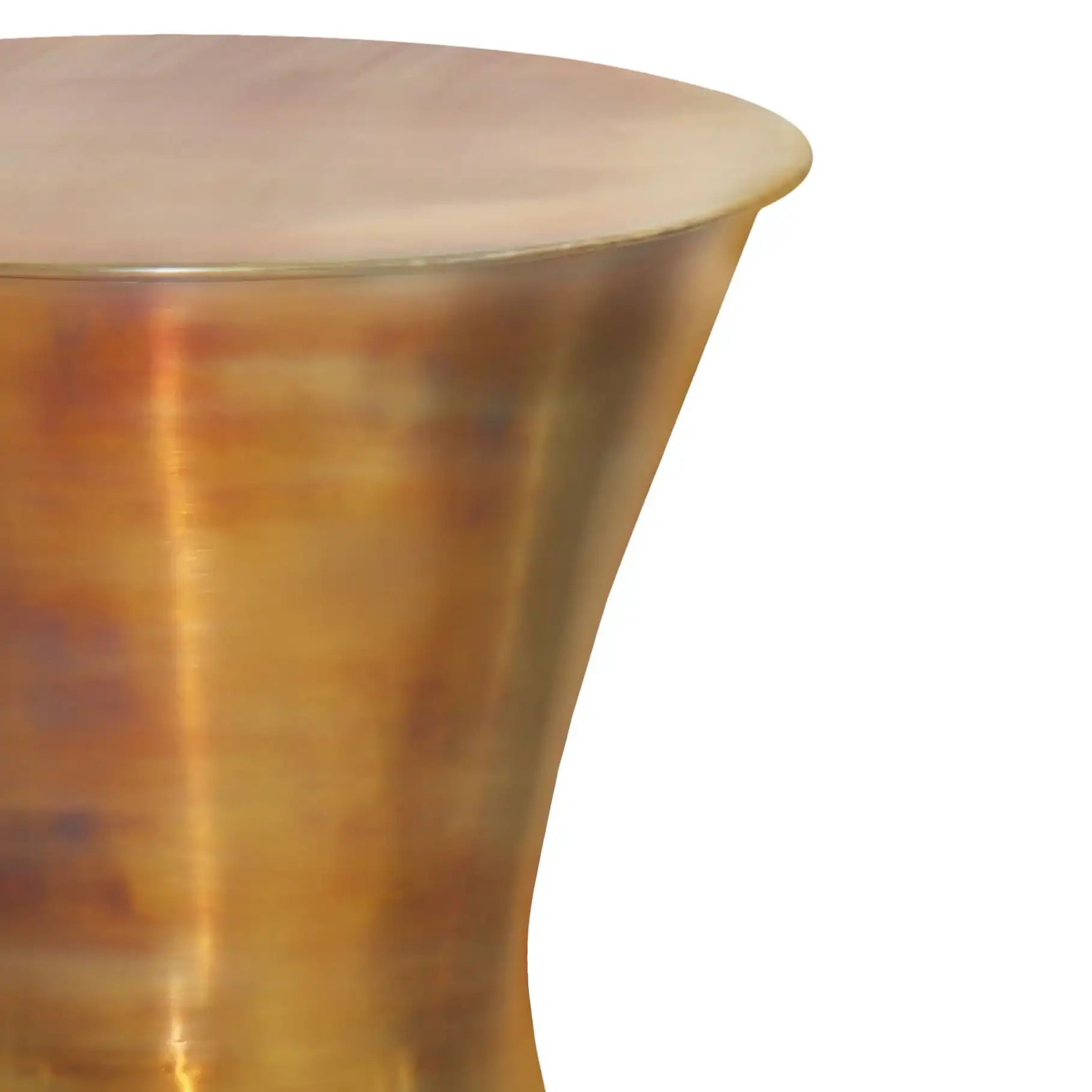 Kenton - Metal Side Table - Tarnished Brass - Best Buy Furniture