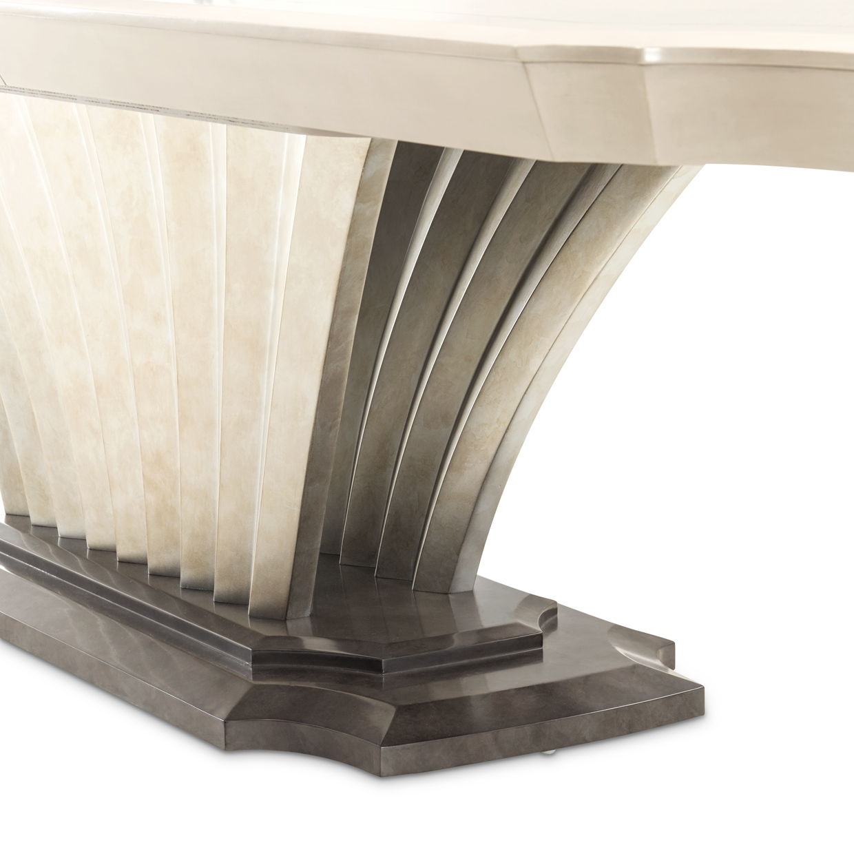 Fantosini - Pedestal Dining Table - Silver Mist - Best Buy Furniture