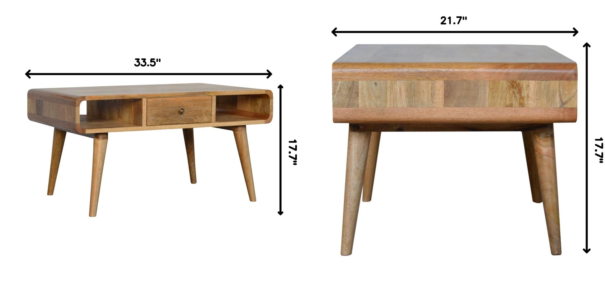 Curved Coffee Table - Oak - Best Buy Furniture