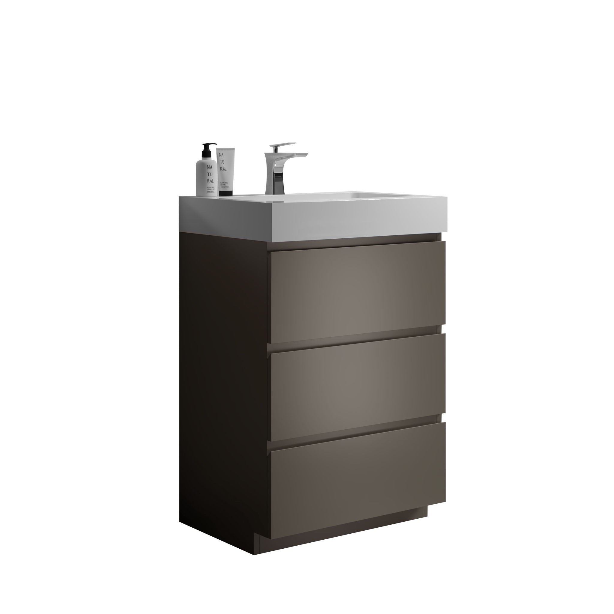 Alice - Bathroom Vanity With Sink, Large Storage Freestanding Bathroom Vanity For Modern Bathroom, One-Piece Sink Basin Without Drain And Faucet - Best Buy Furniture