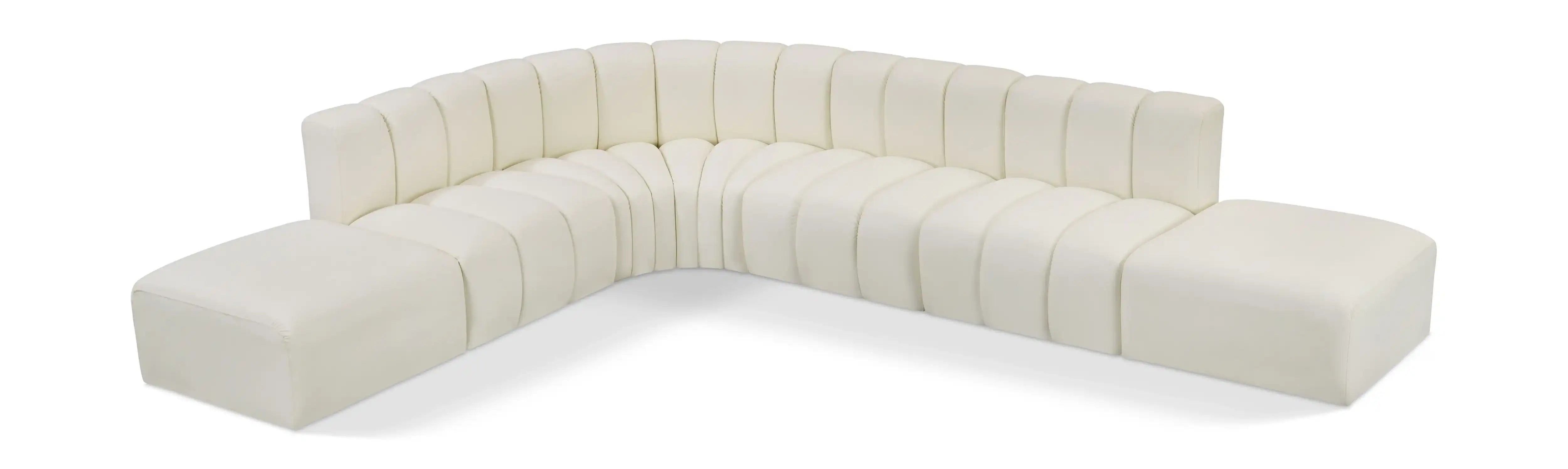 Arc - Faux Leather 7 Piece Corner Modular Sofa - Best Buy Furniture