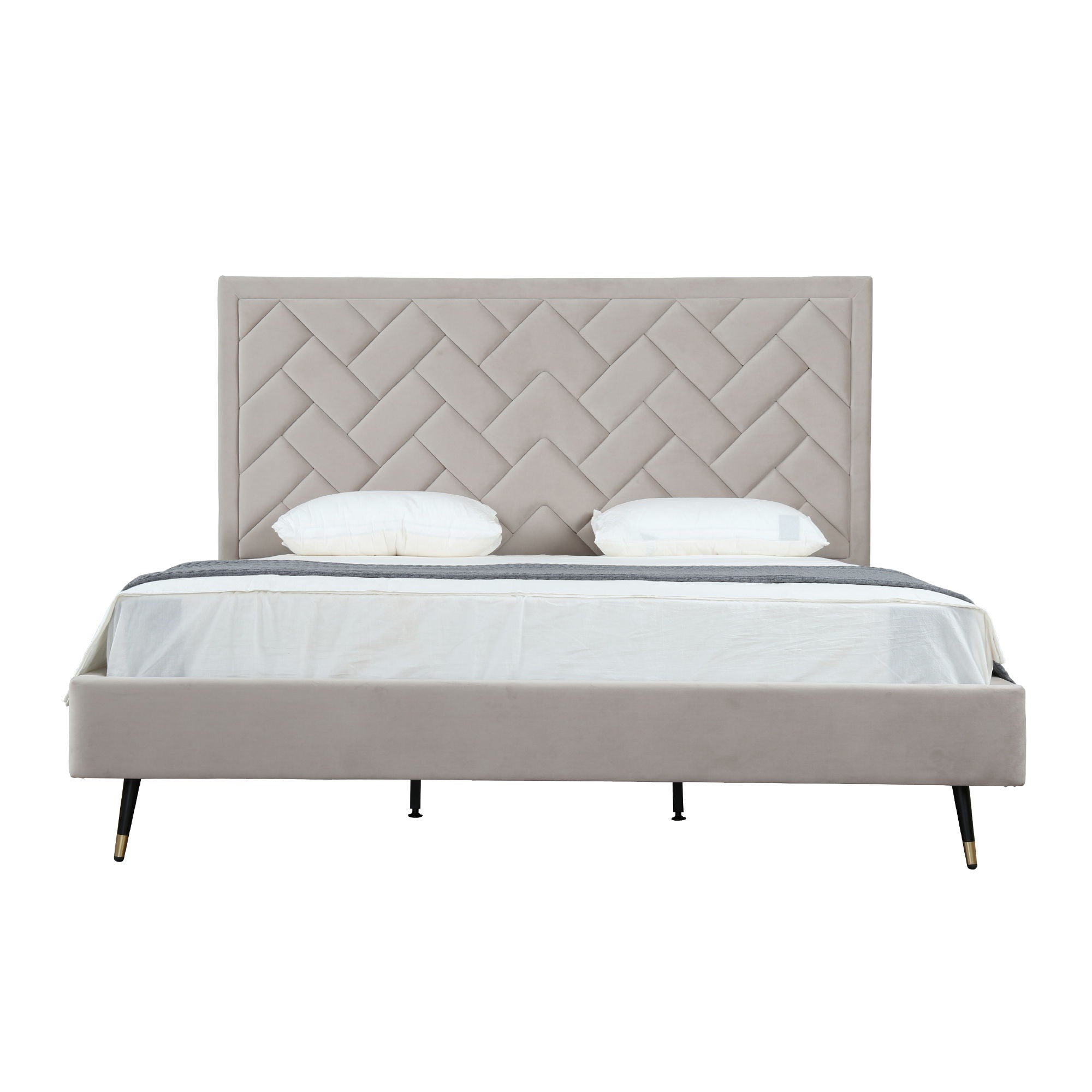 Crosby - Bed With Upholstered Headboard And Slats