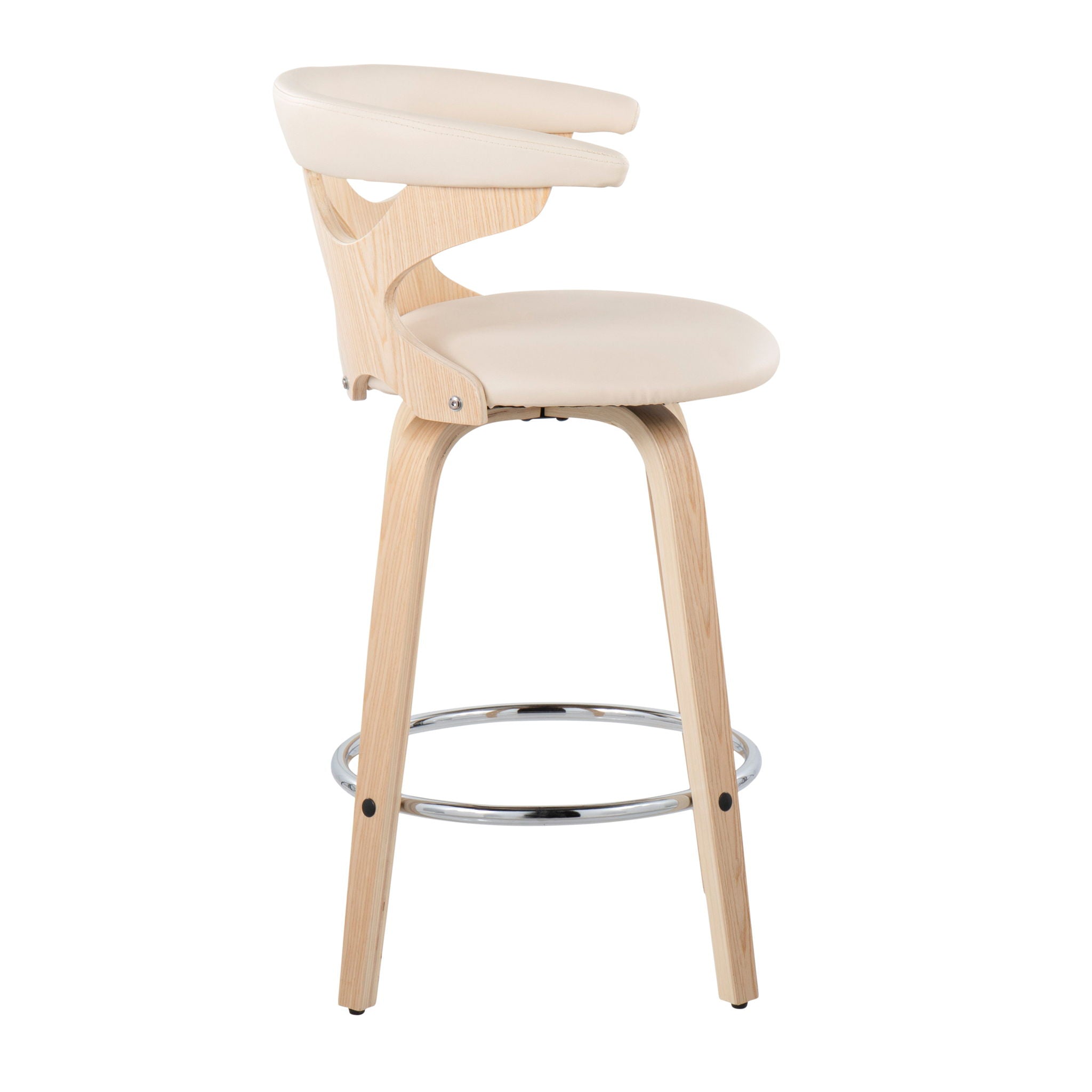 Gardenia - Mid Century Modern Fixed Height Counter Stool With Swivel (Set of 2) - Best Buy Furniture