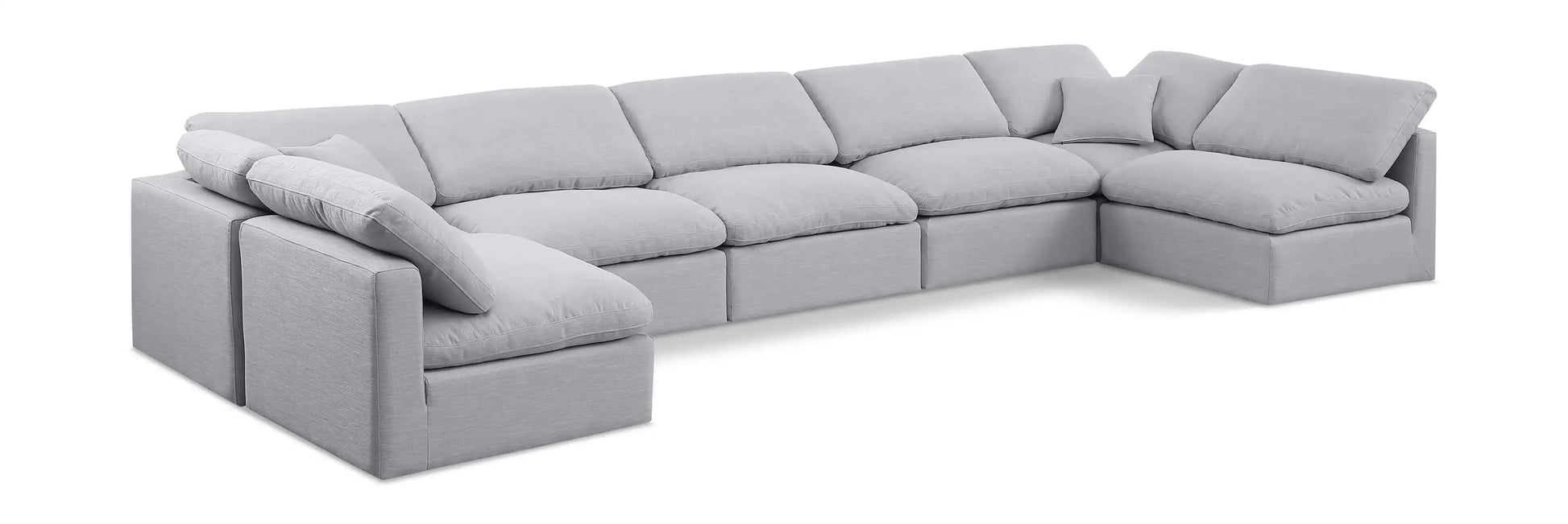 Indulge - Linen 7 Piece Modular U-Shaped Sectional - Best Buy Furniture