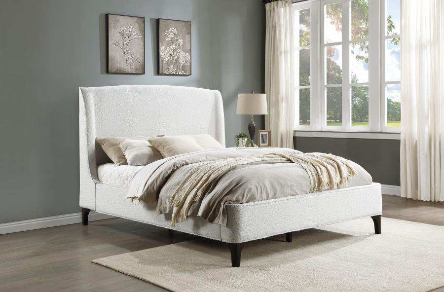 Mosby - Upholstered Wingback Bed - Best Buy Furniture