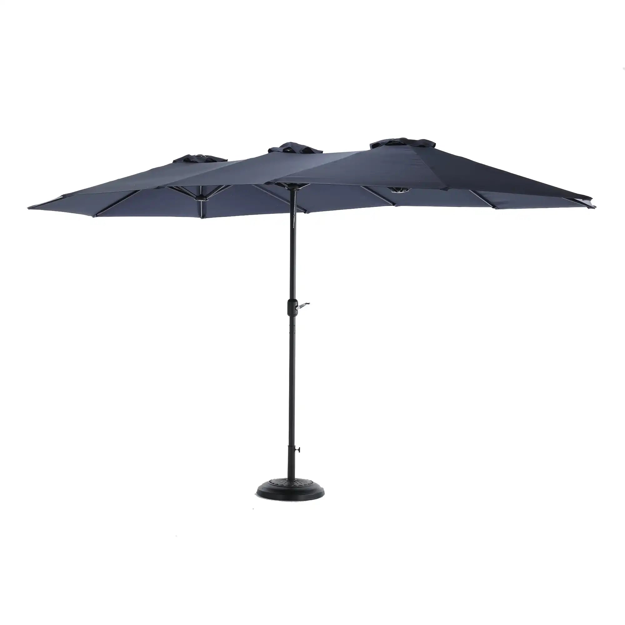 14.8 Ft Double Sided Outdoor Umbrella Rectangular Large with Crank ( Navy blue ) - Best Buy Furniture