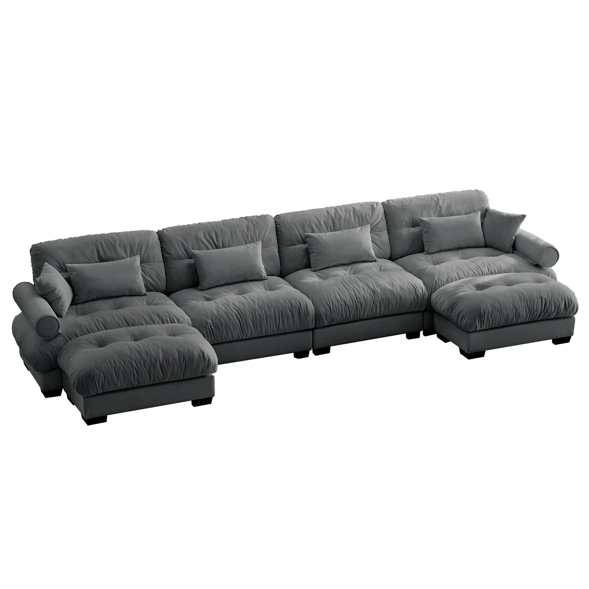 Super Comfort Oversized Modular Sectional Sofa With Movable Ottoman - Best Buy Furniture