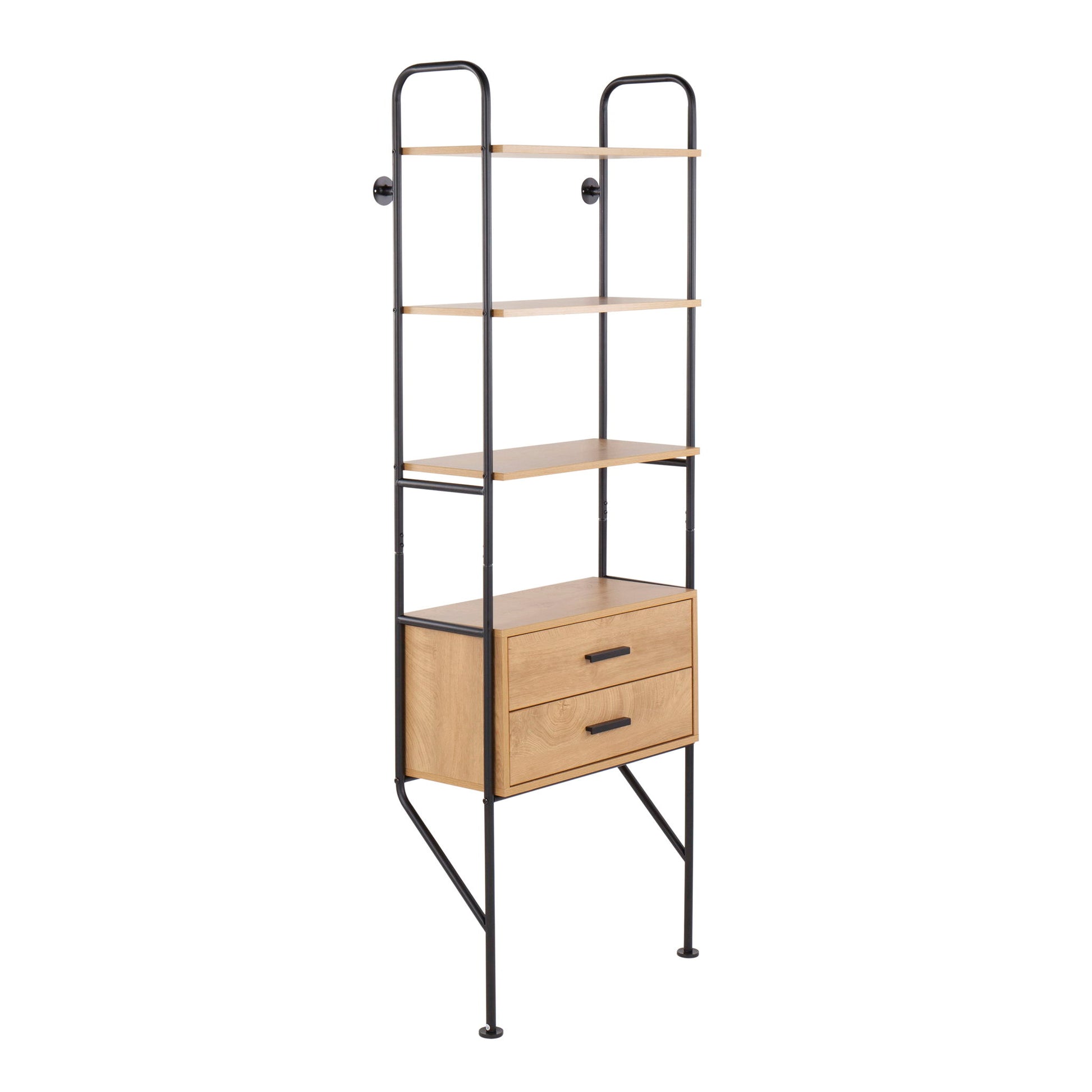 Lean - Industrial Bookcase - Black / Brown - Best Buy Furniture