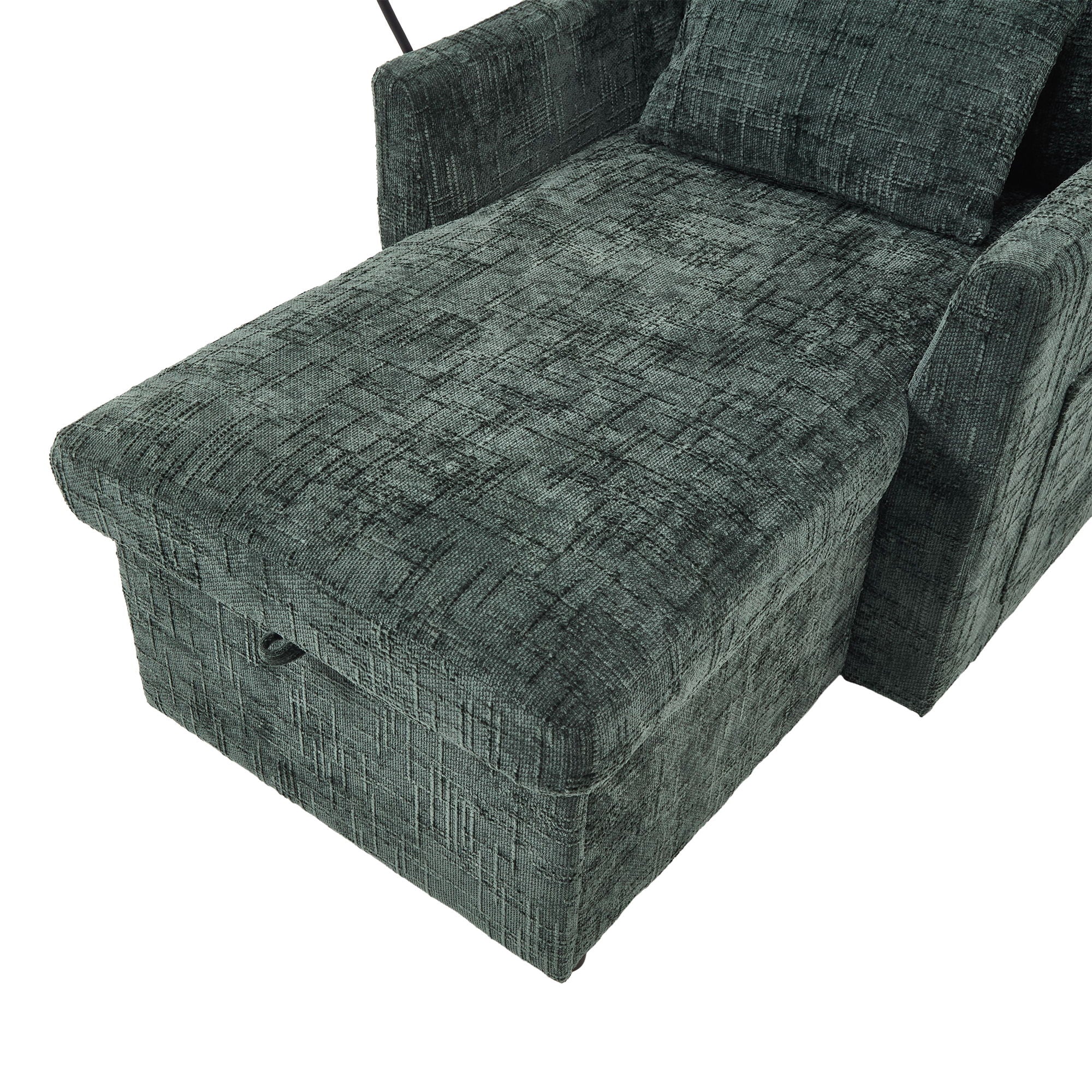 Multifunctional Chenille Recliner Sofa With Storage And Phone Bracket - Best Buy Furniture