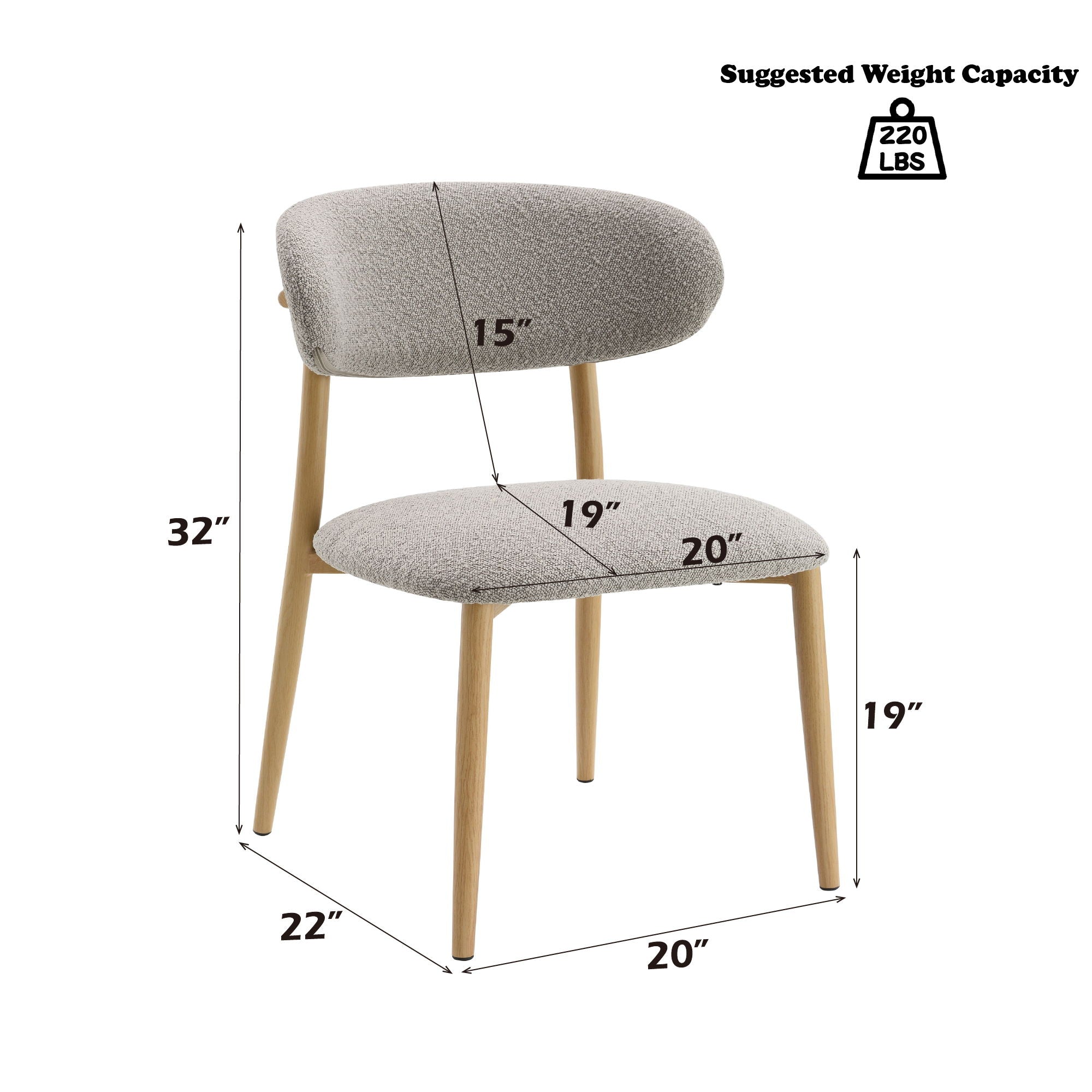 Kacey - 5 Piece Round Table Dining Room Set With Chairs - Natural - Best Buy Furniture