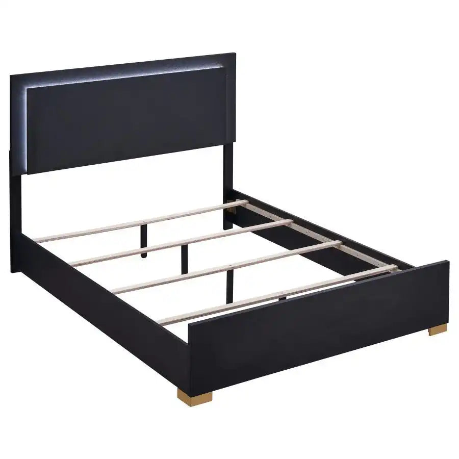 Marceline - Wood LED Panel Bed - Best Buy Furniture