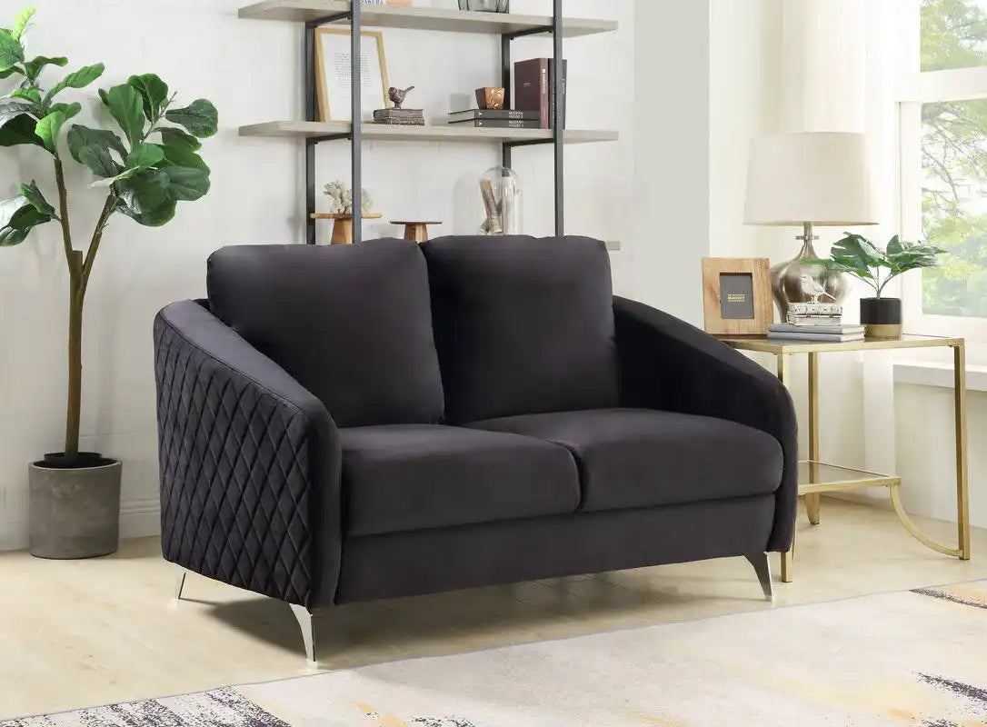 Sofia - Velvet Modern Chic Loveseat Couch - Best Buy Furniture