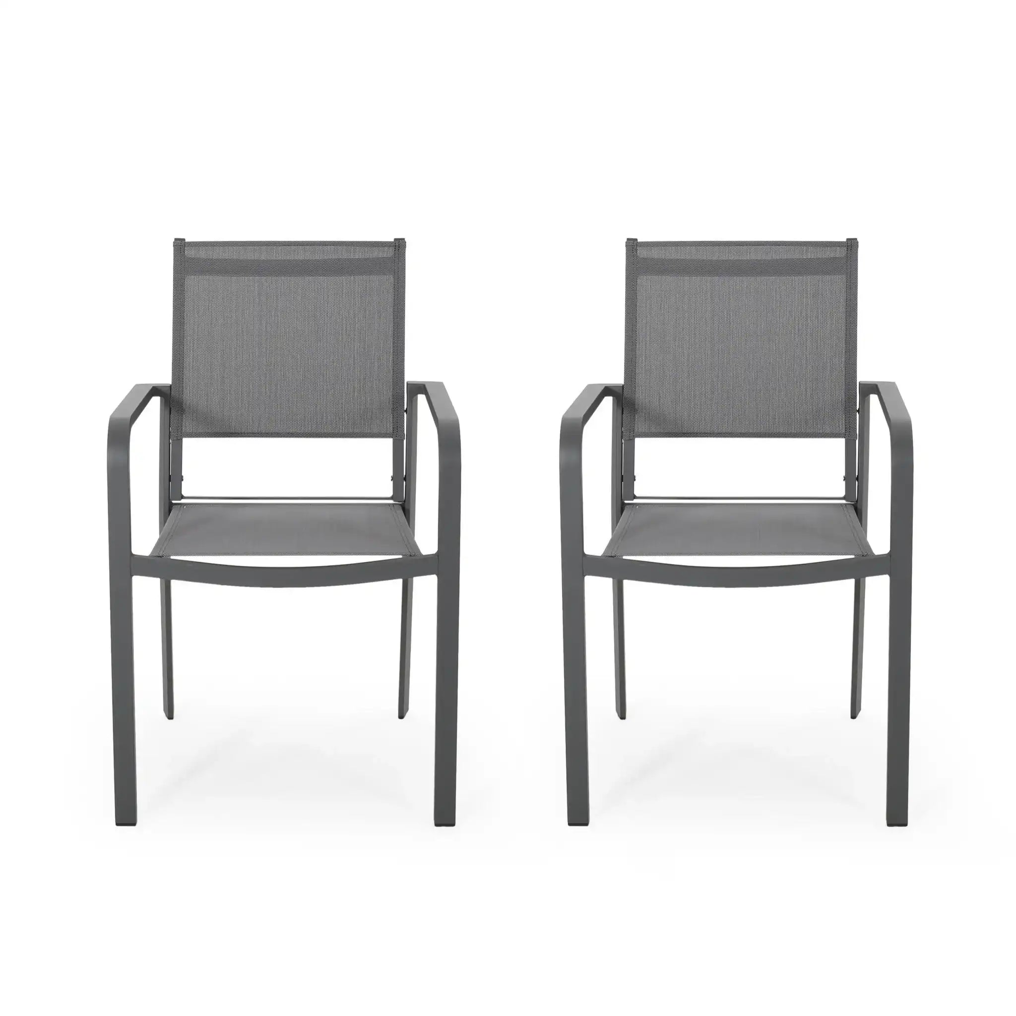Waterfal - Outdoor Aluminum Dining Chair With Mesh Seat (Set of 2) - Best Buy Furniture