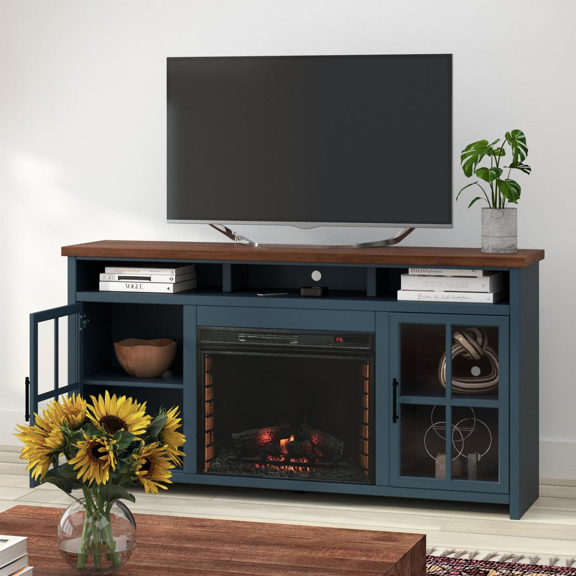 Nantucket - 74" Fireplace TV Stand Console - Best Buy Furniture