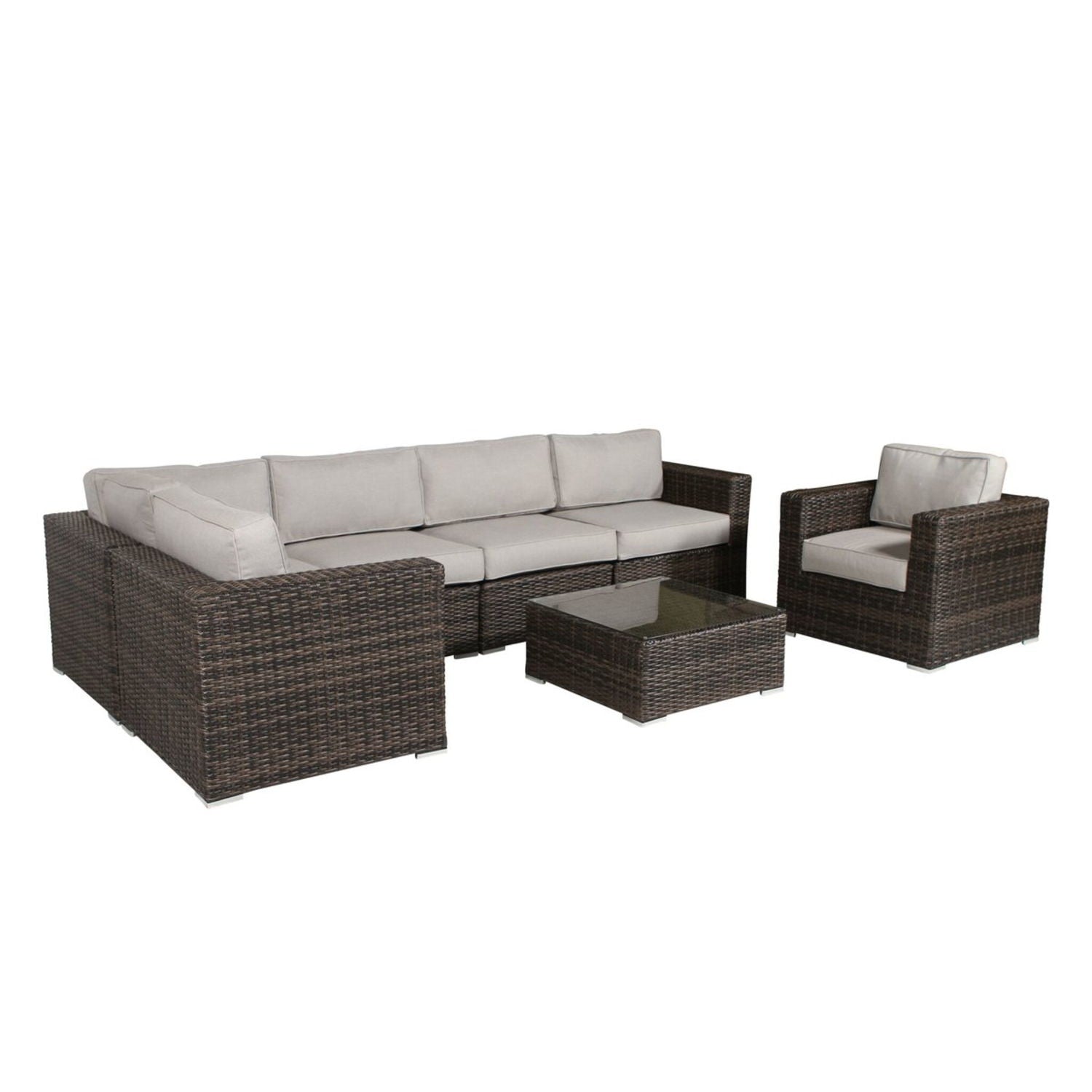 Wicker Seating Group Set With Table And Cushions - Best Buy Furniture