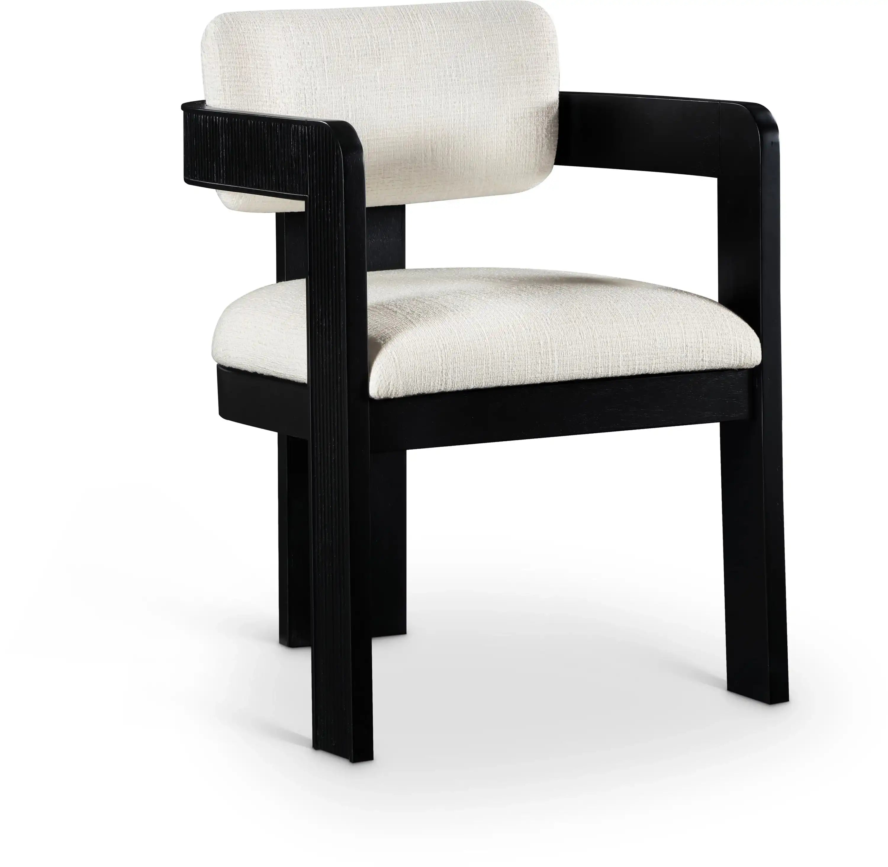 Sacha - Linen Dining Chair With Black Base (Set of 2) - Best Buy Furniture