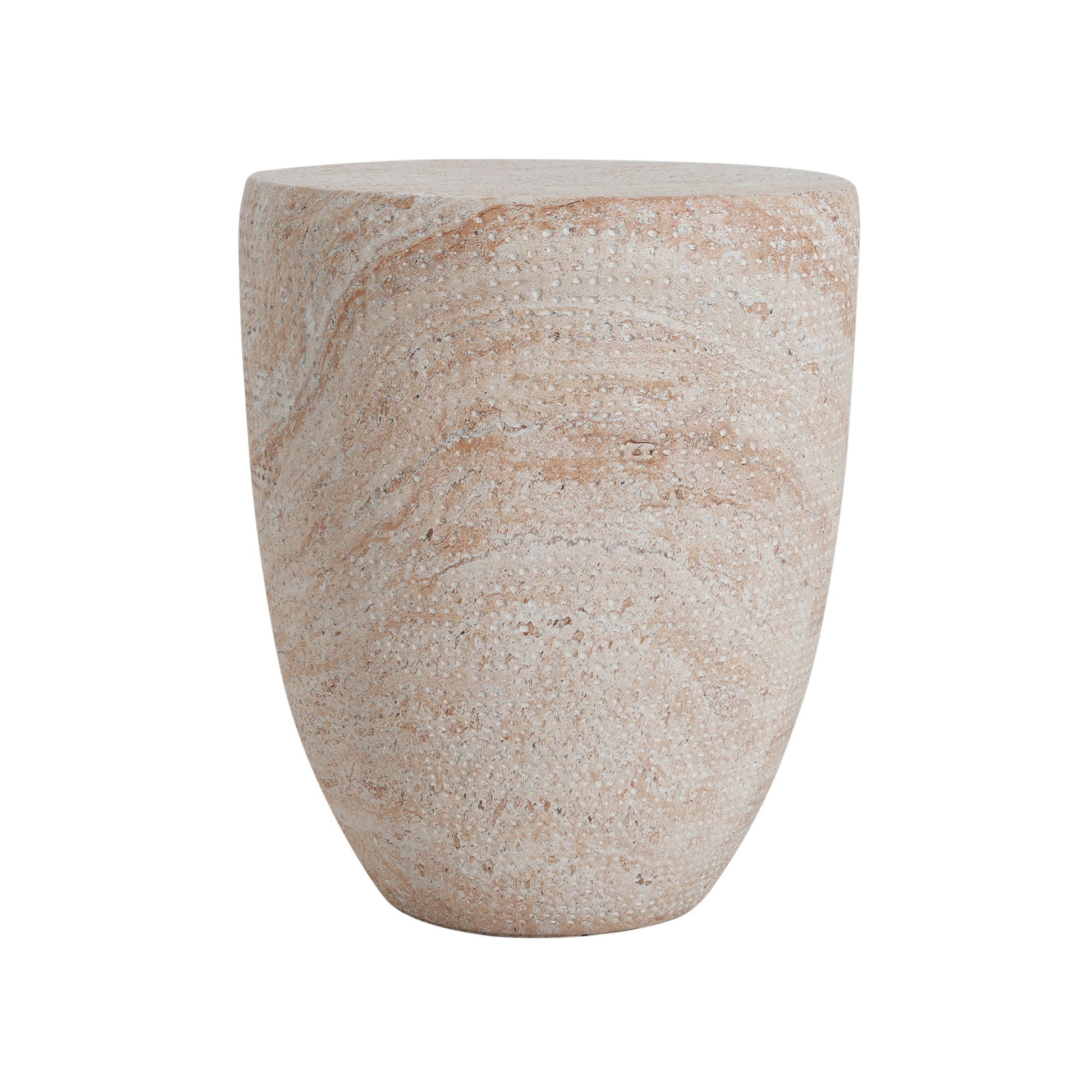 Outdoor / Indoor Lightweight, Concrete Side Table, Travertine - Beige - Best Buy Furniture