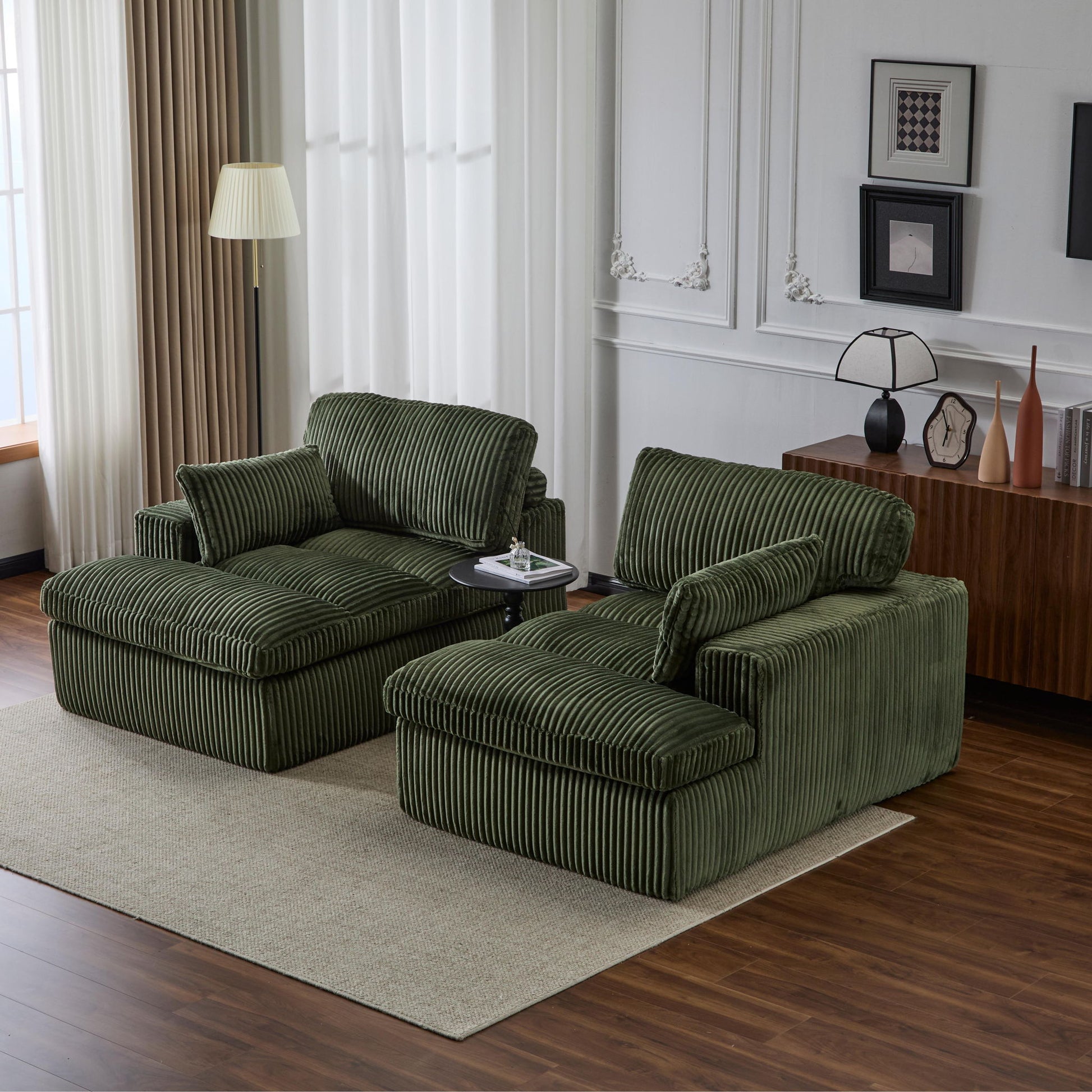 Double Chaise Lounge Chair, Oversized Upholstered Sleeper Cloud Couch - Best Buy Furniture