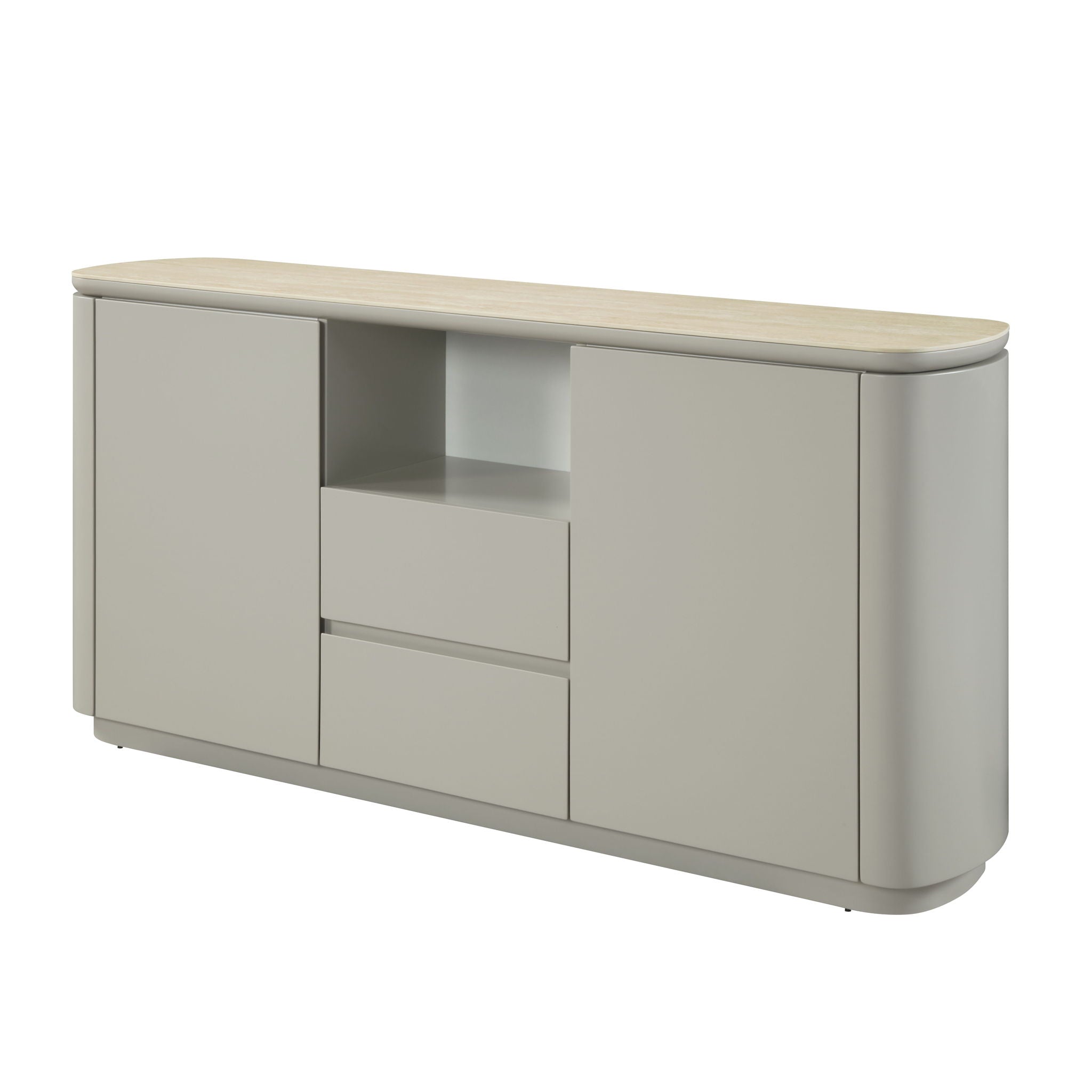 Ingram - Ceramic Top Server - Light Gray - Best Buy Furniture