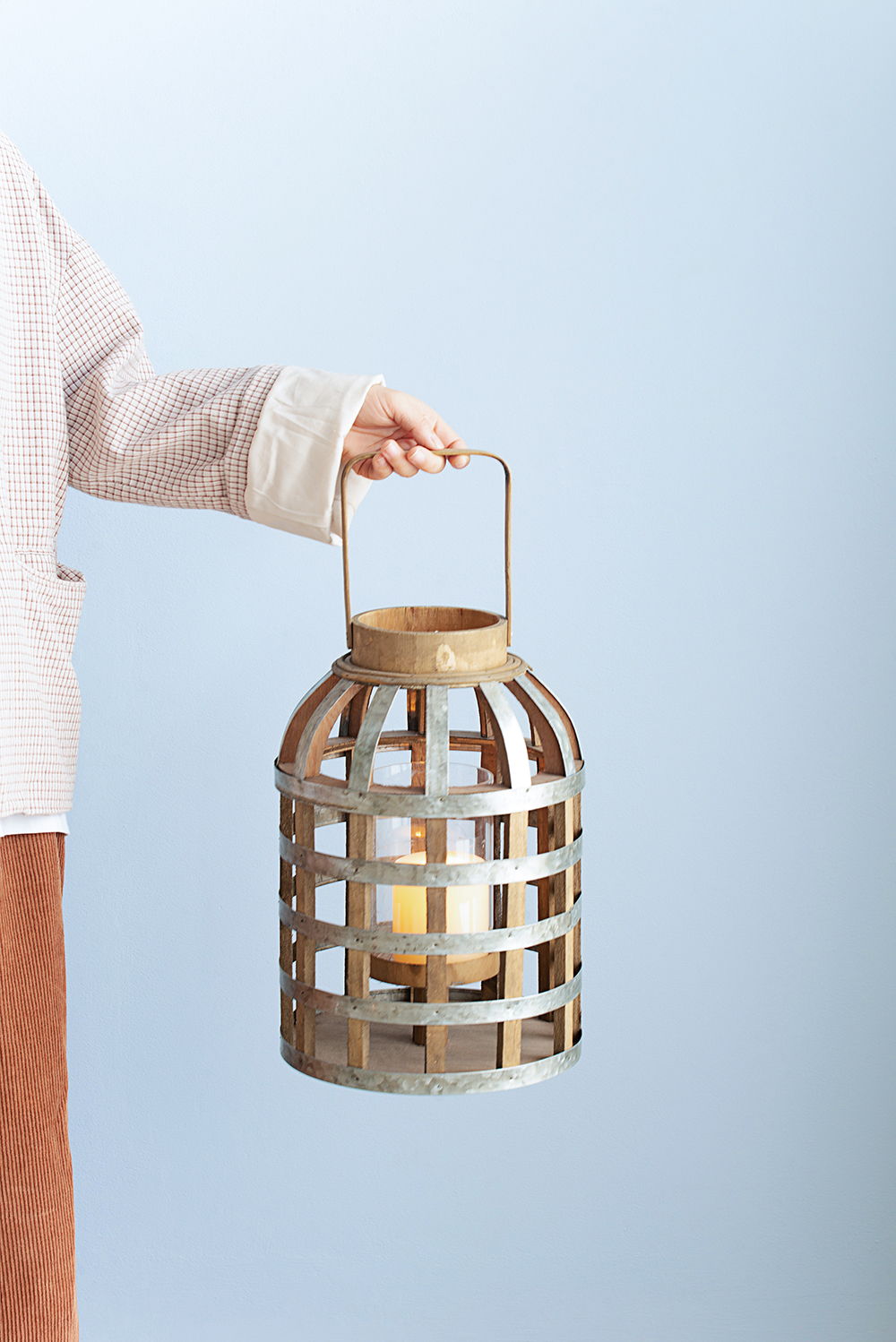 Decorative Lantern With Handle, Wooden Lantern For Indoor Outdoor, Home Garden Wedding - Best Buy Furniture