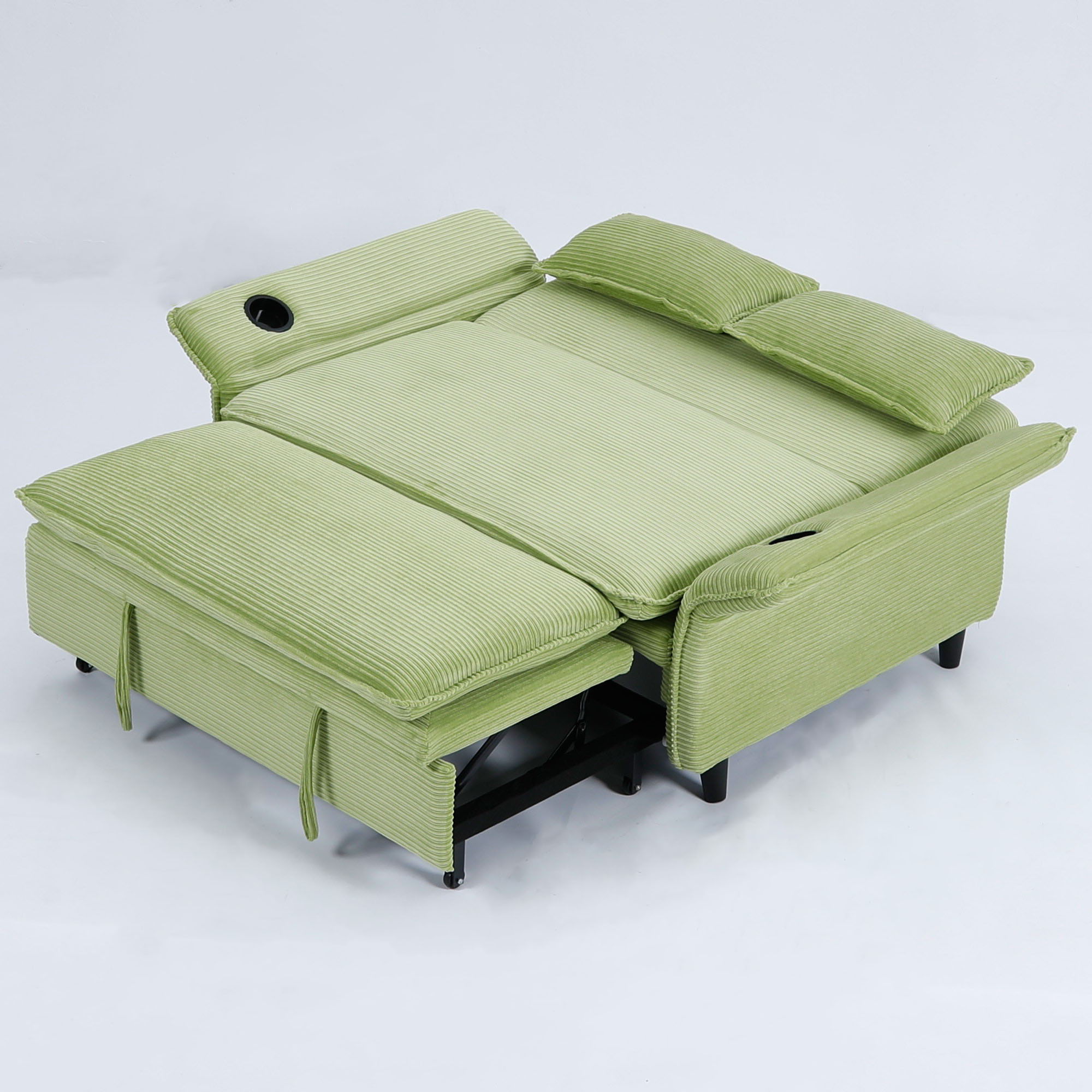 Modern Fabric Multi-Functional Sofa Bed With Adjustable Armrests And Backrests - Best Buy Furniture