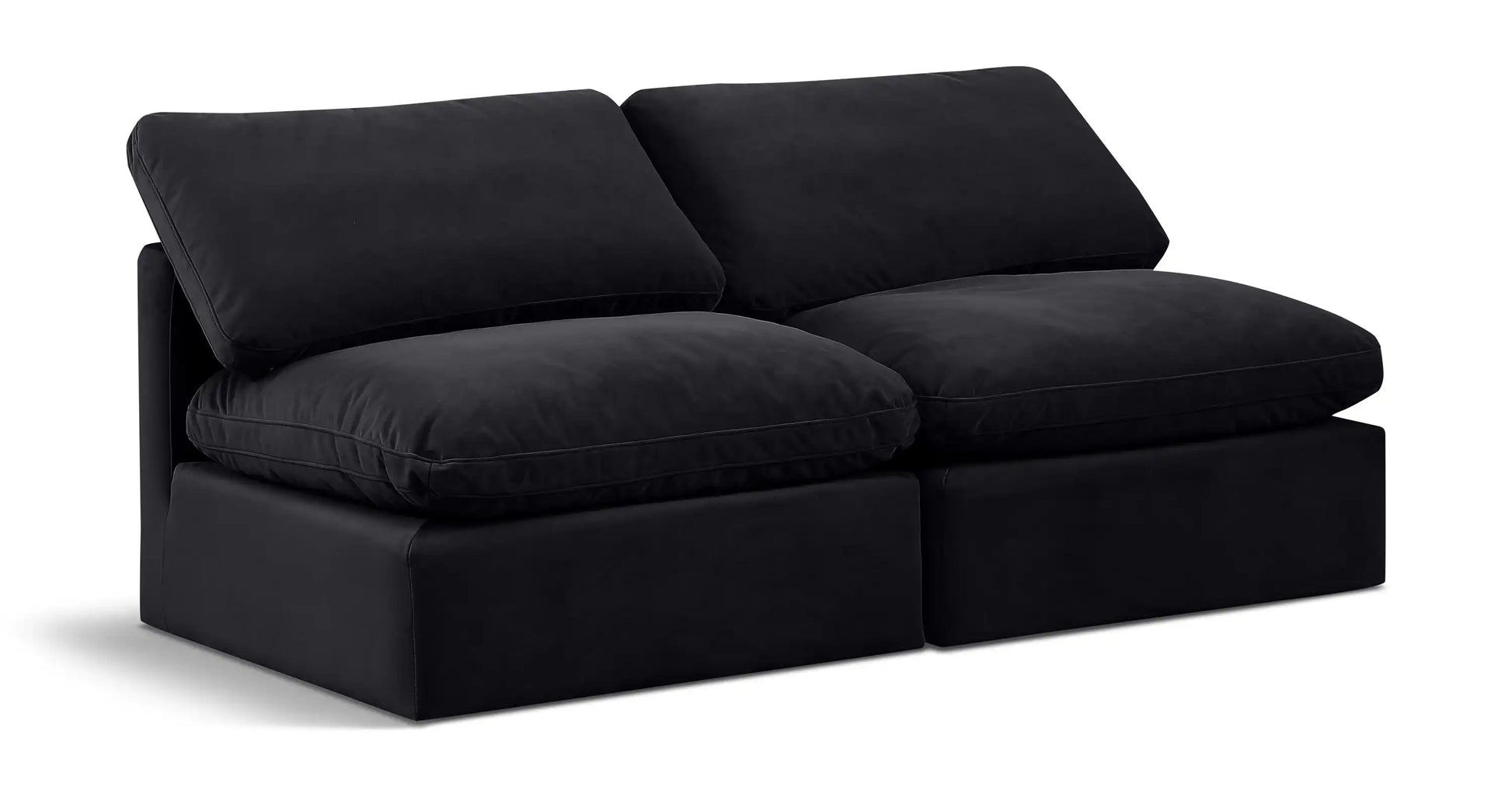 Indulge - Velvet 2 Seat Modular Armless Sofa - Best Buy Furniture