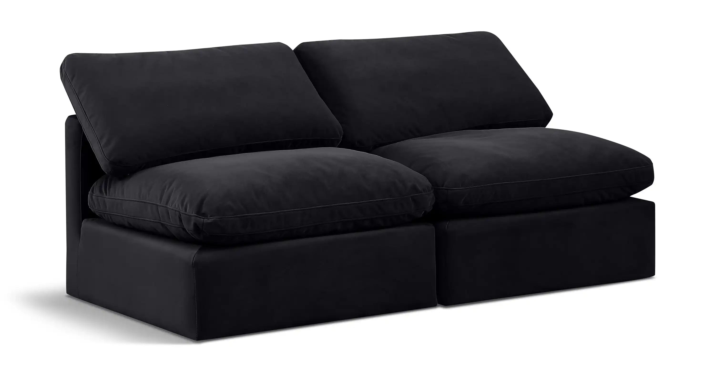 Indulge - Velvet 2 Seat Modular Armless Sofa - Best Buy Furniture
