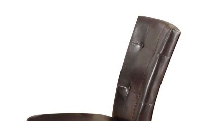 Britney - Synthetic Leather Side Chair (Set of 2) - Brown / Walnut - Best Buy Furniture