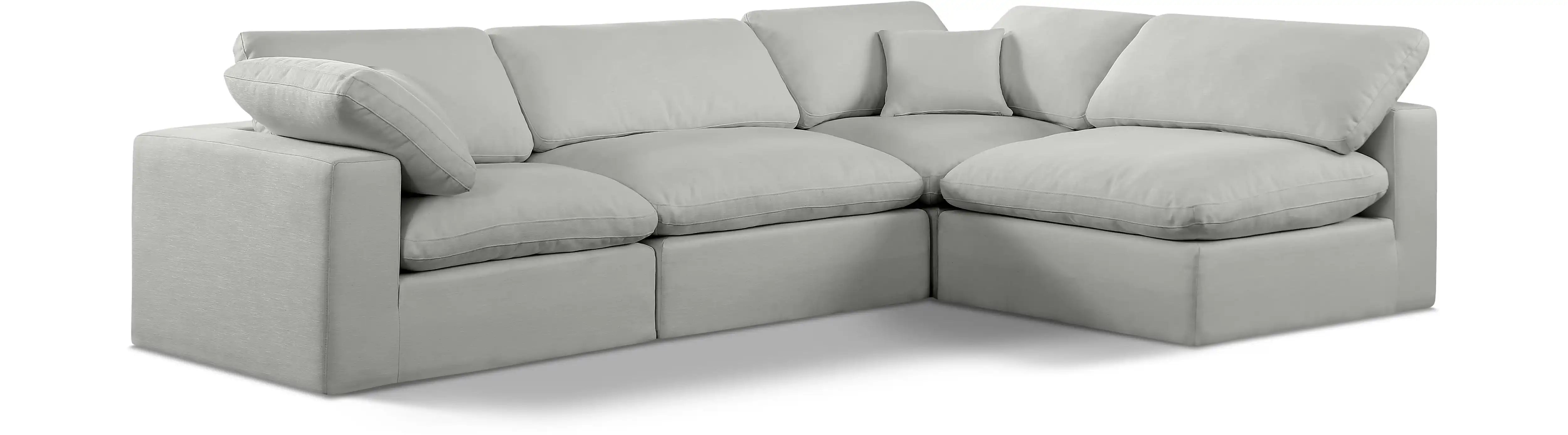 Comfy - 4 Piece Linen Fabric Modular Armless Sectional - Best Buy Furniture