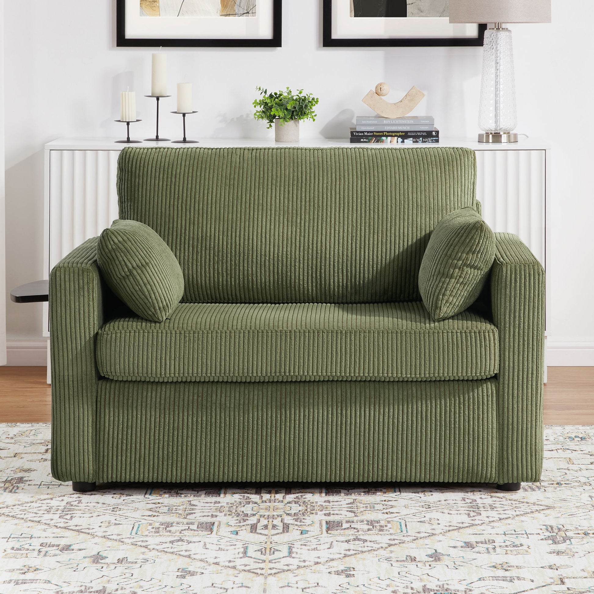 Sleeper Sofa With Foldable Mattress, USB Ports, Side Table & Storage Pocket - Best Buy Furniture