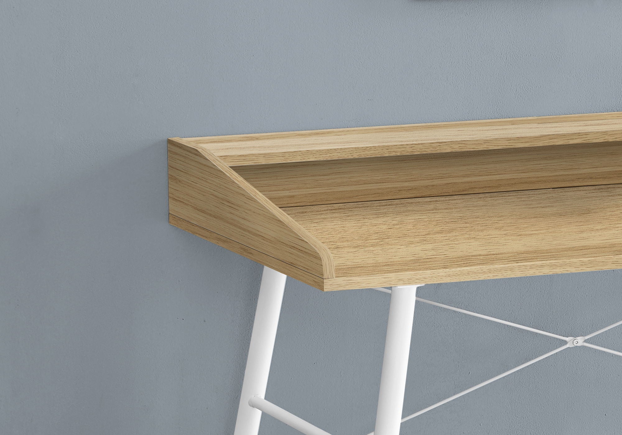 Computer Desk For Home Office, Laptop, Storage Shelves, Contemporary Versatile Placement - Natural - Best Buy Furniture