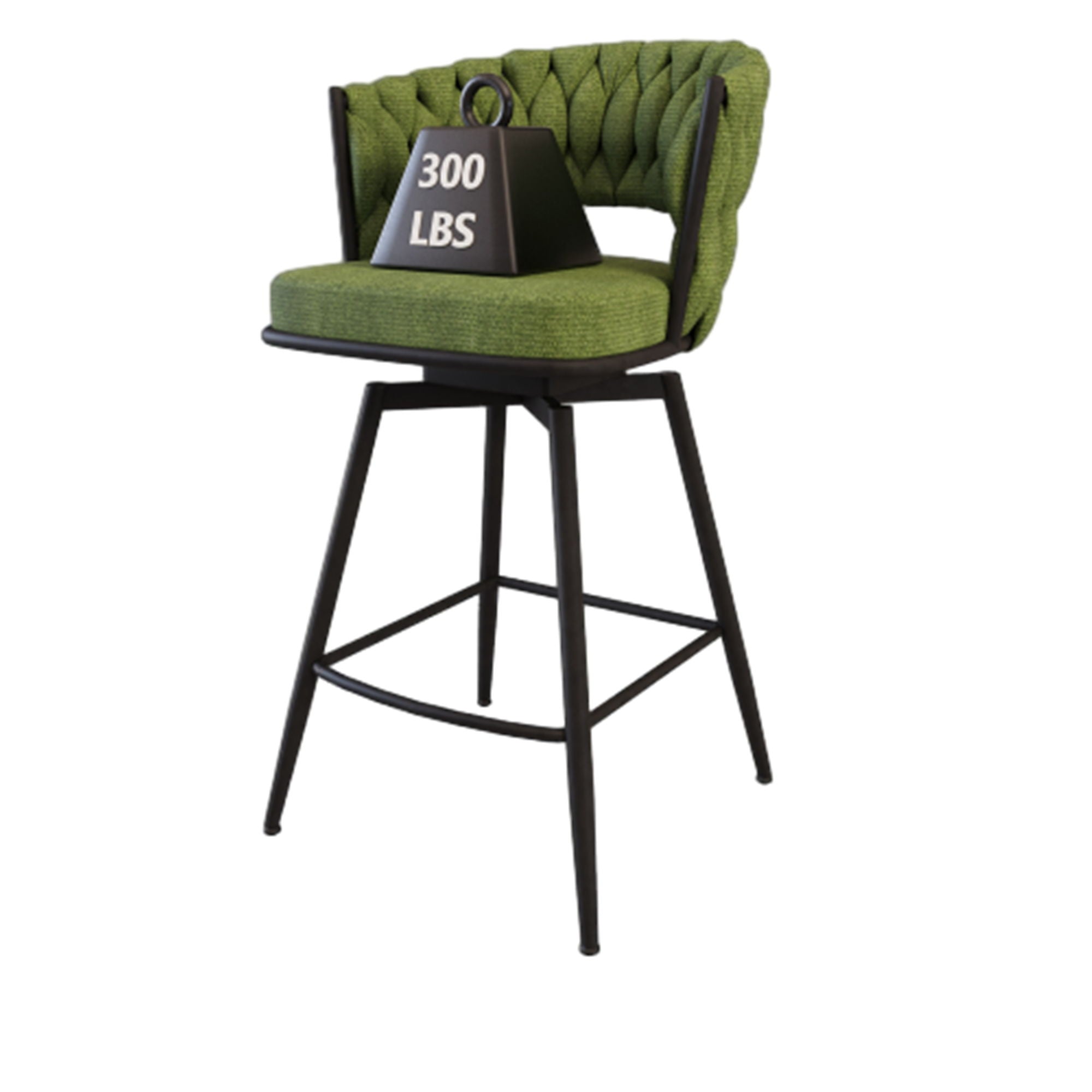 Bar Stool 360 Swivel With Back Footrest - Best Buy Furniture