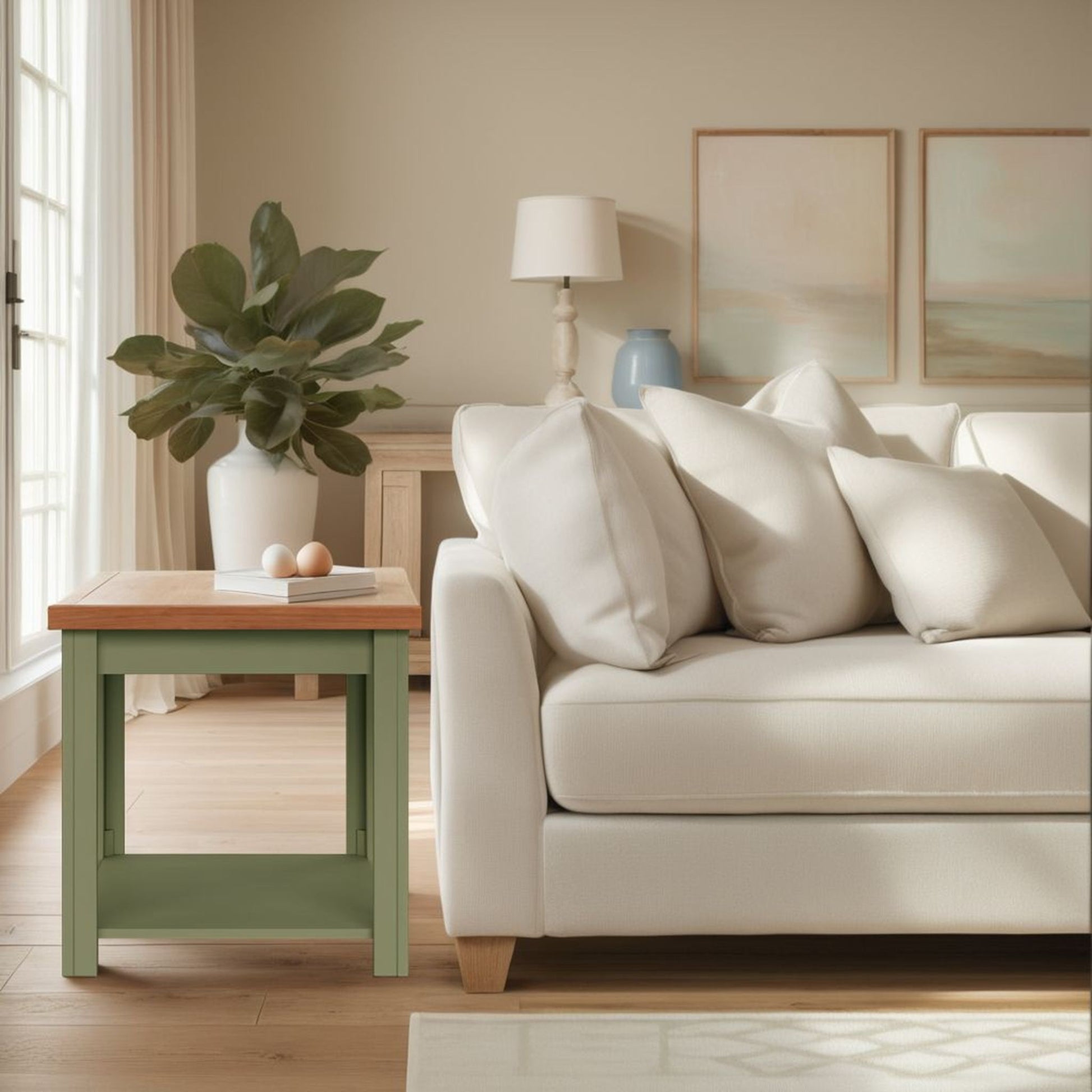 Vineyard - Side Table - Sage Green, Fruitwood - Best Buy Furniture