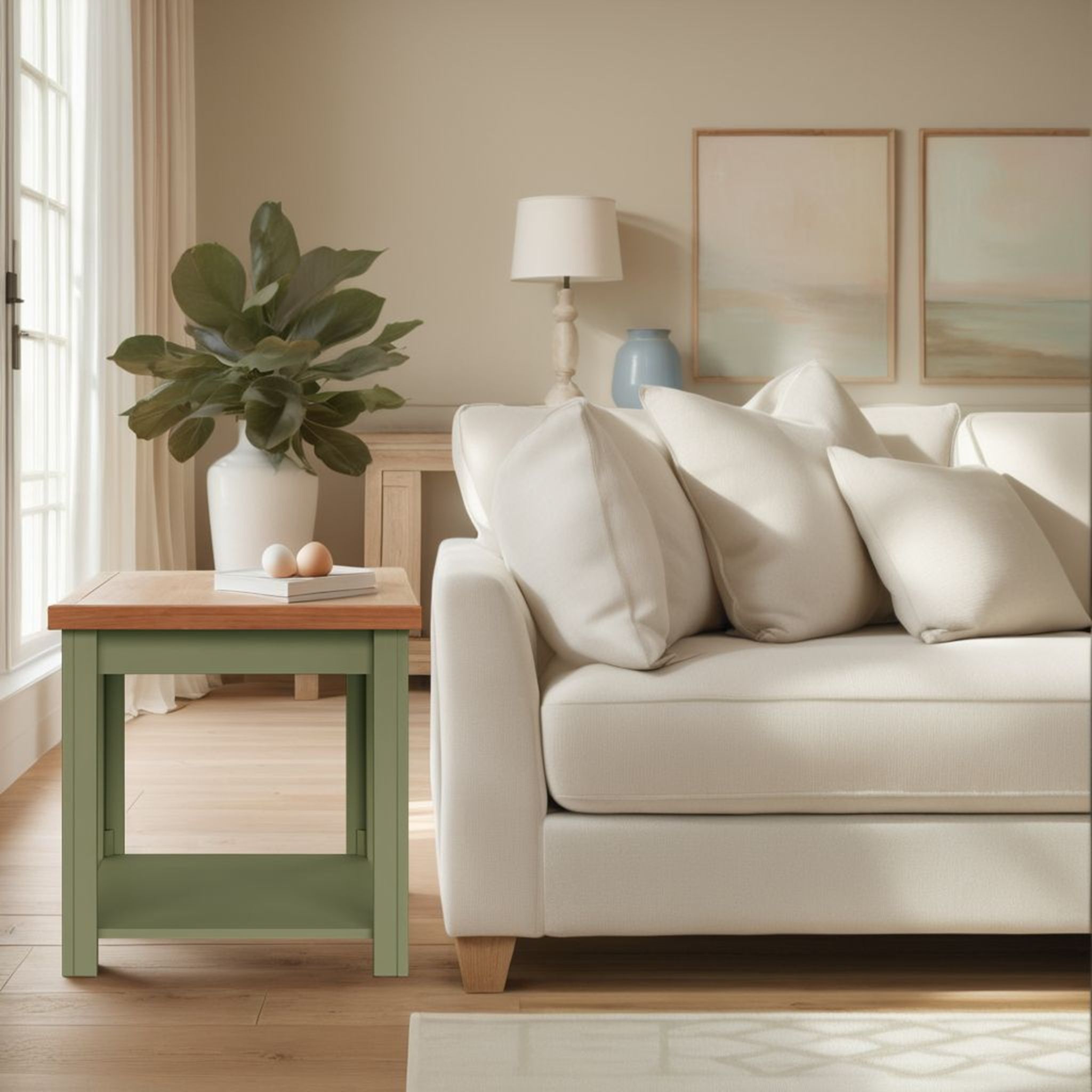 Vineyard - Side Table - Sage Green, Fruitwood - Best Buy Furniture