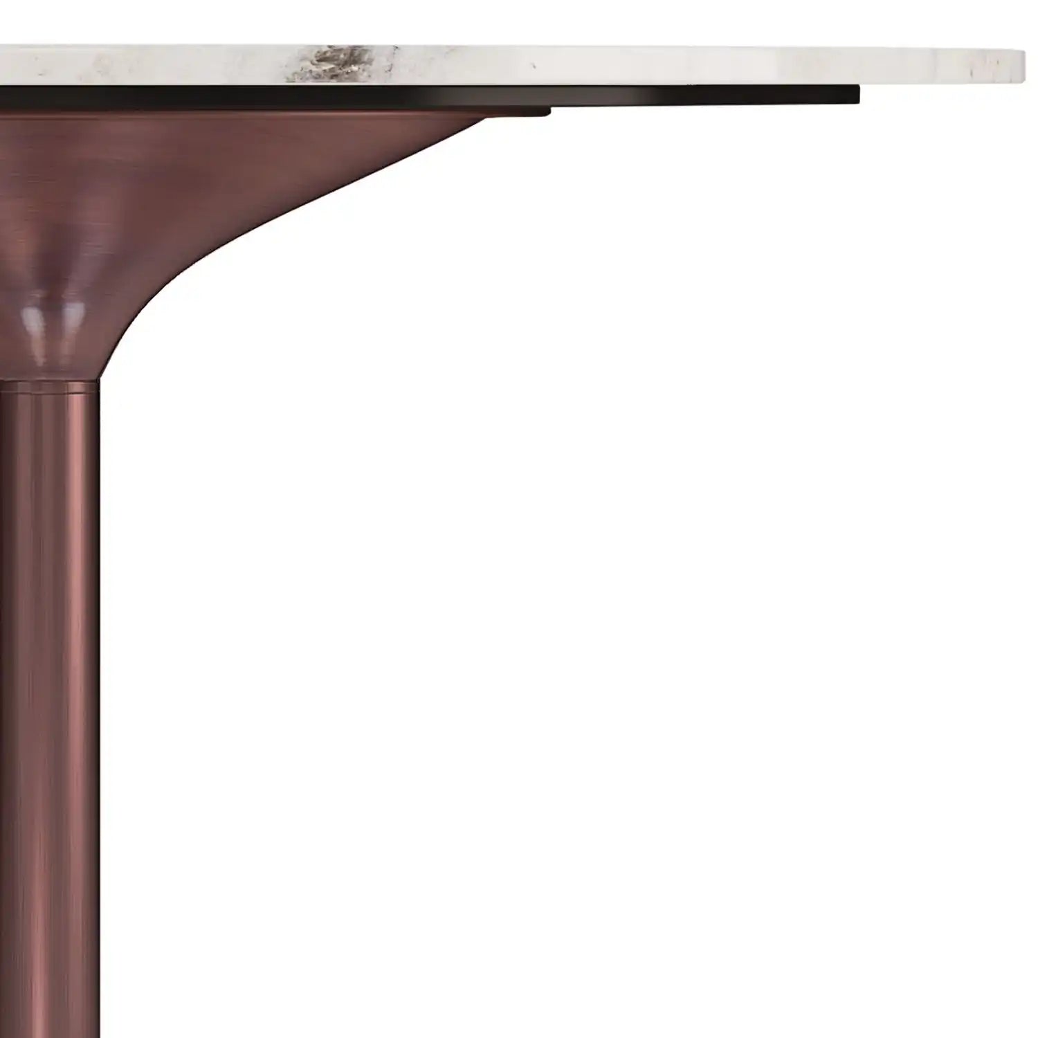Osborne - Round Dining Table - White / Copper - Best Buy Furniture