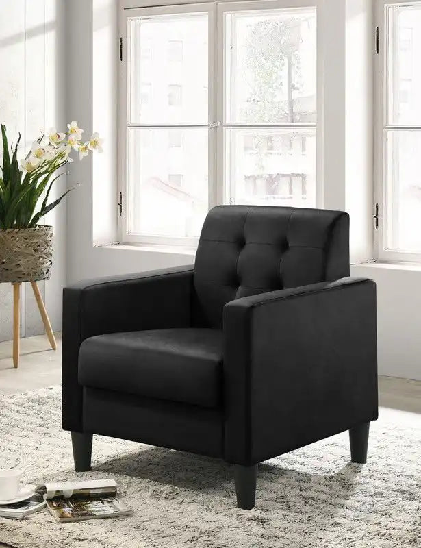Hale - Velvet Accent Armchair With Tufting - Best Buy Furniture