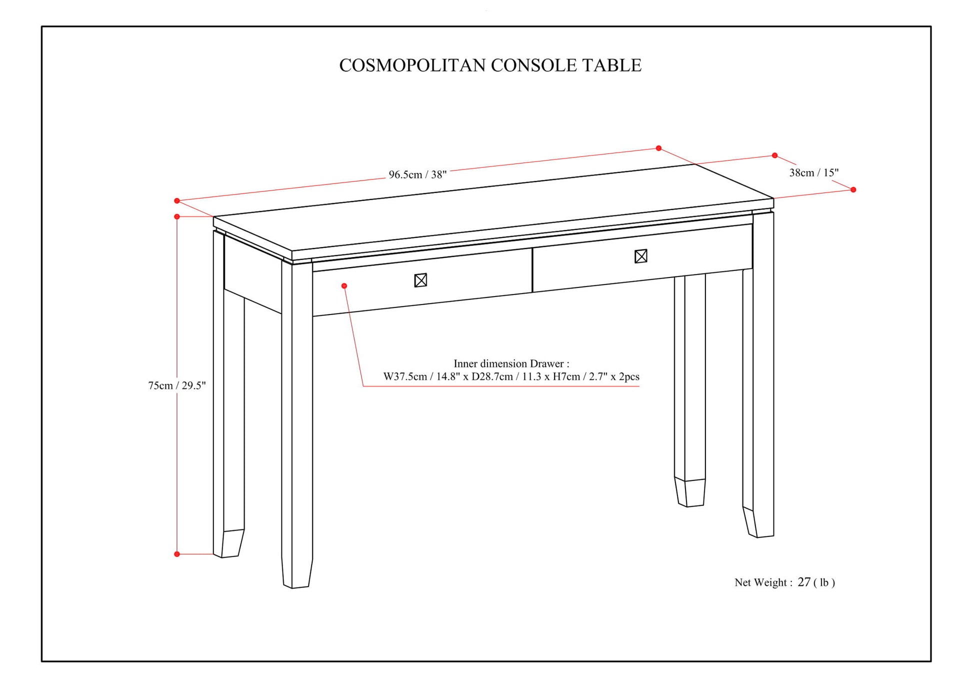 Cosmopolitan - Multipurpose Table - Best Buy Furniture