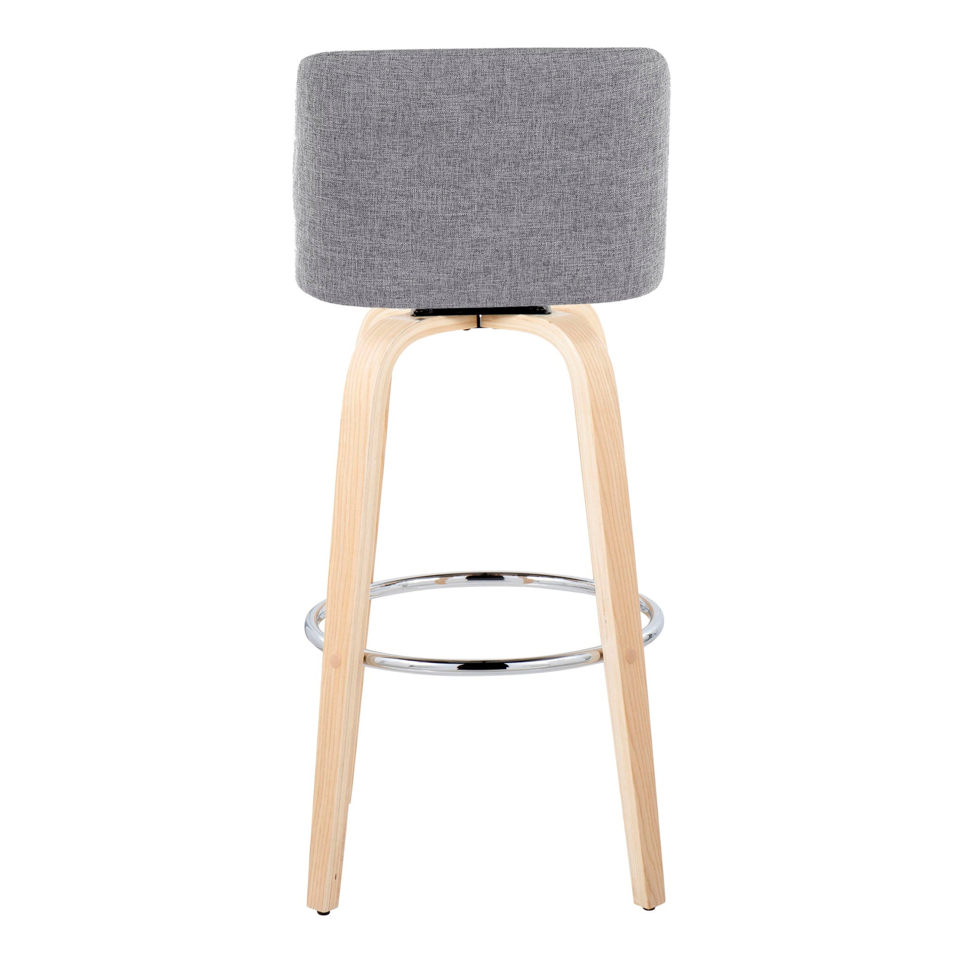 Toriano - Contemporary Fixed Height Barstool & Swivel With Round Footrest (Set of 2) - Best Buy Furniture