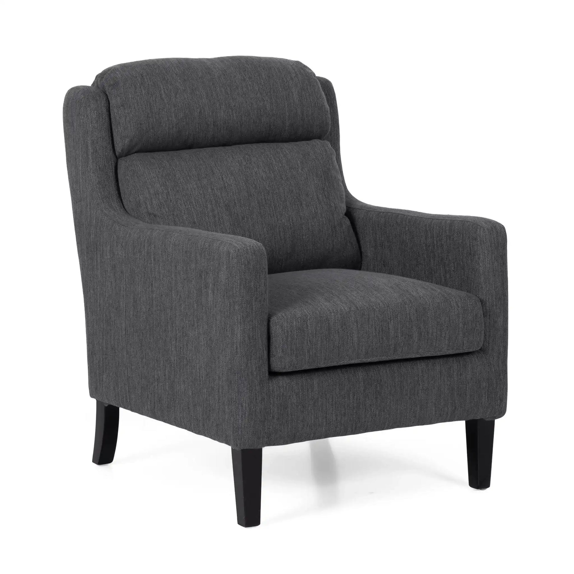Contemporary Club Chair With Upholstered Fabric And Rubberwood Legs - Best Buy Furniture