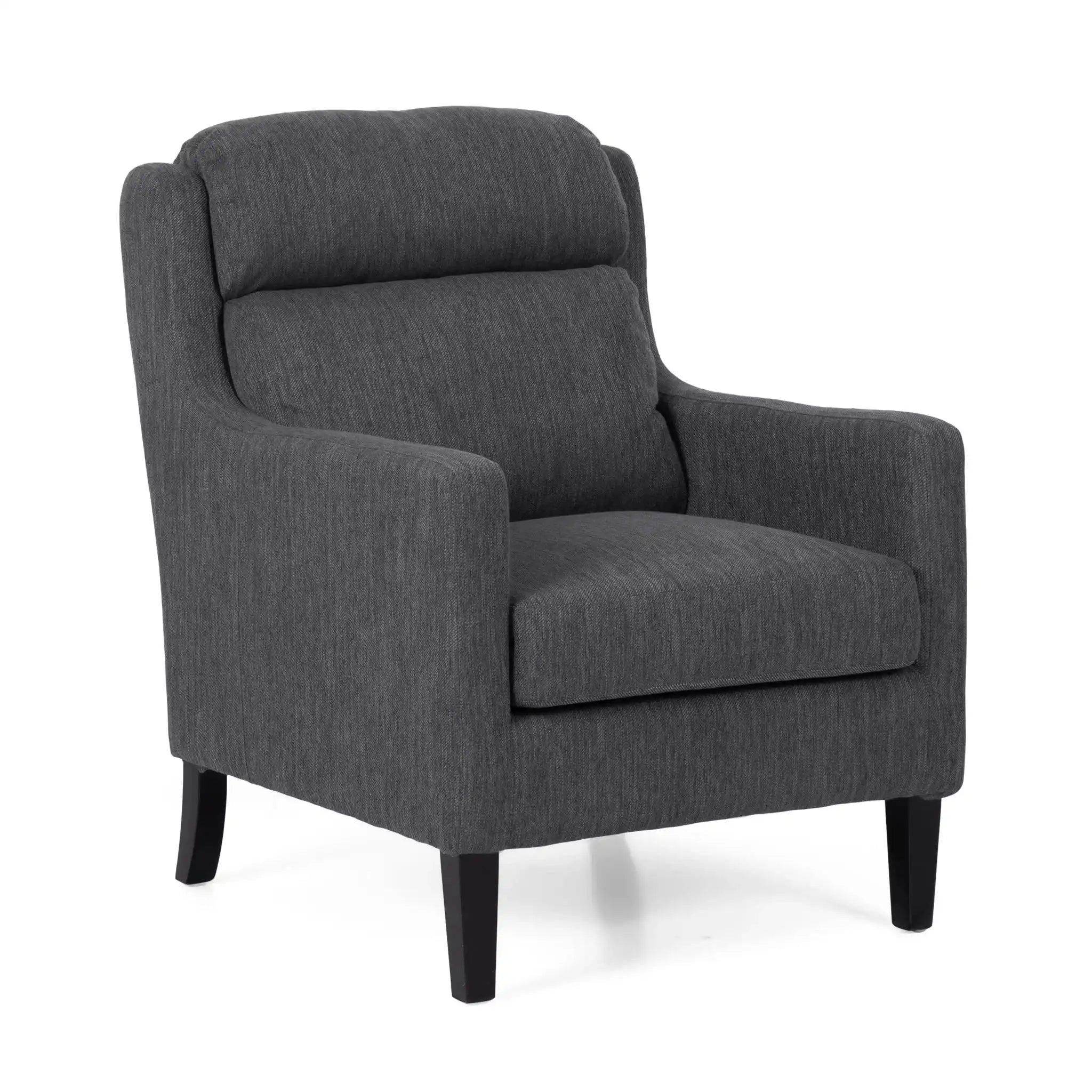 Contemporary Club Chair With Upholstered Fabric And Rubberwood Legs - Best Buy Furniture