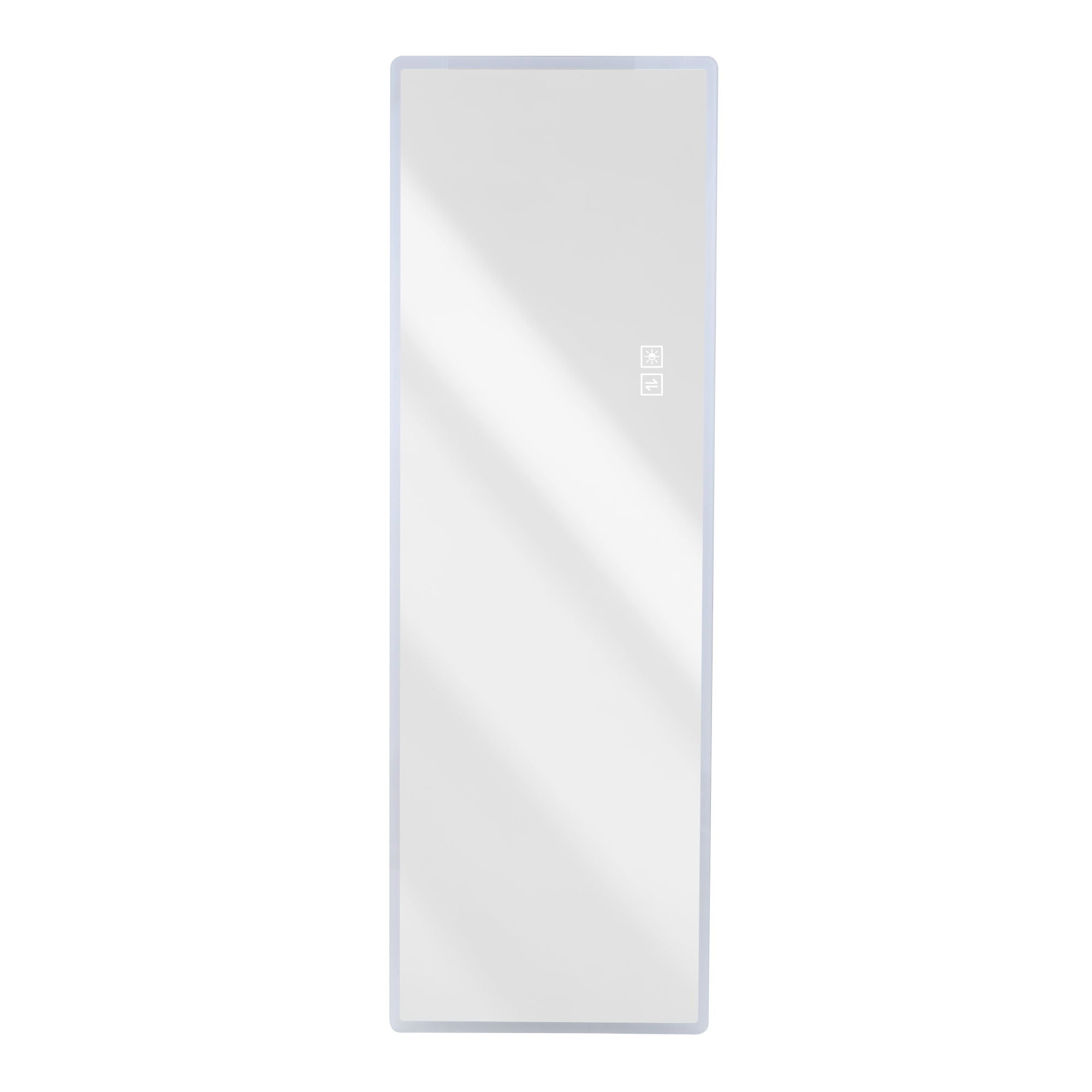 Full Length Mirror Lighted Vanity Body Mirror LED Mirror Wall Mounted Mirror Big Size Rounded Corners, Bedroom, Living Room, Dressing Room Hotel - Clear - Best Buy Furniture