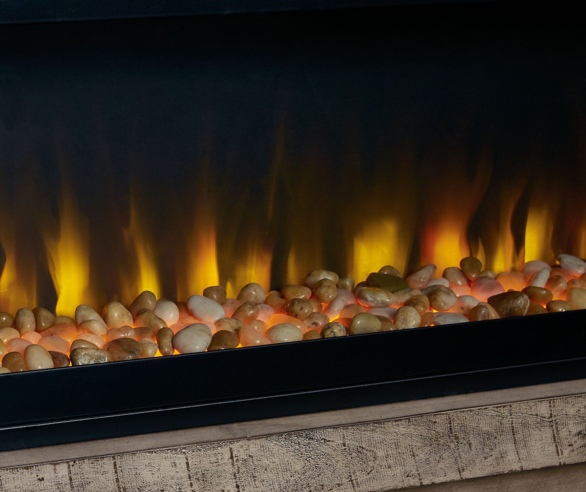 Entertainment Accessories - Wide Fireplace Insert - Black - Best Buy Furniture