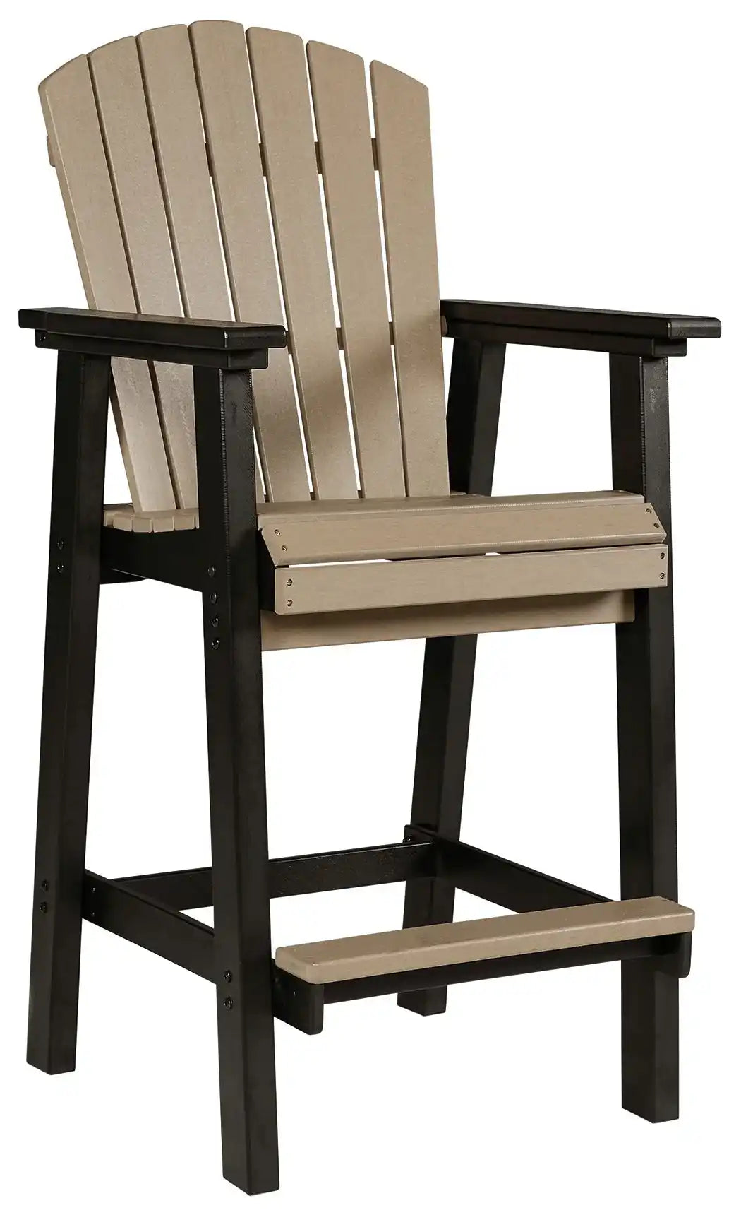 Fairen Trail - Tall Barstool (Set of 2) - Black / Driftwood - Best Buy Furniture