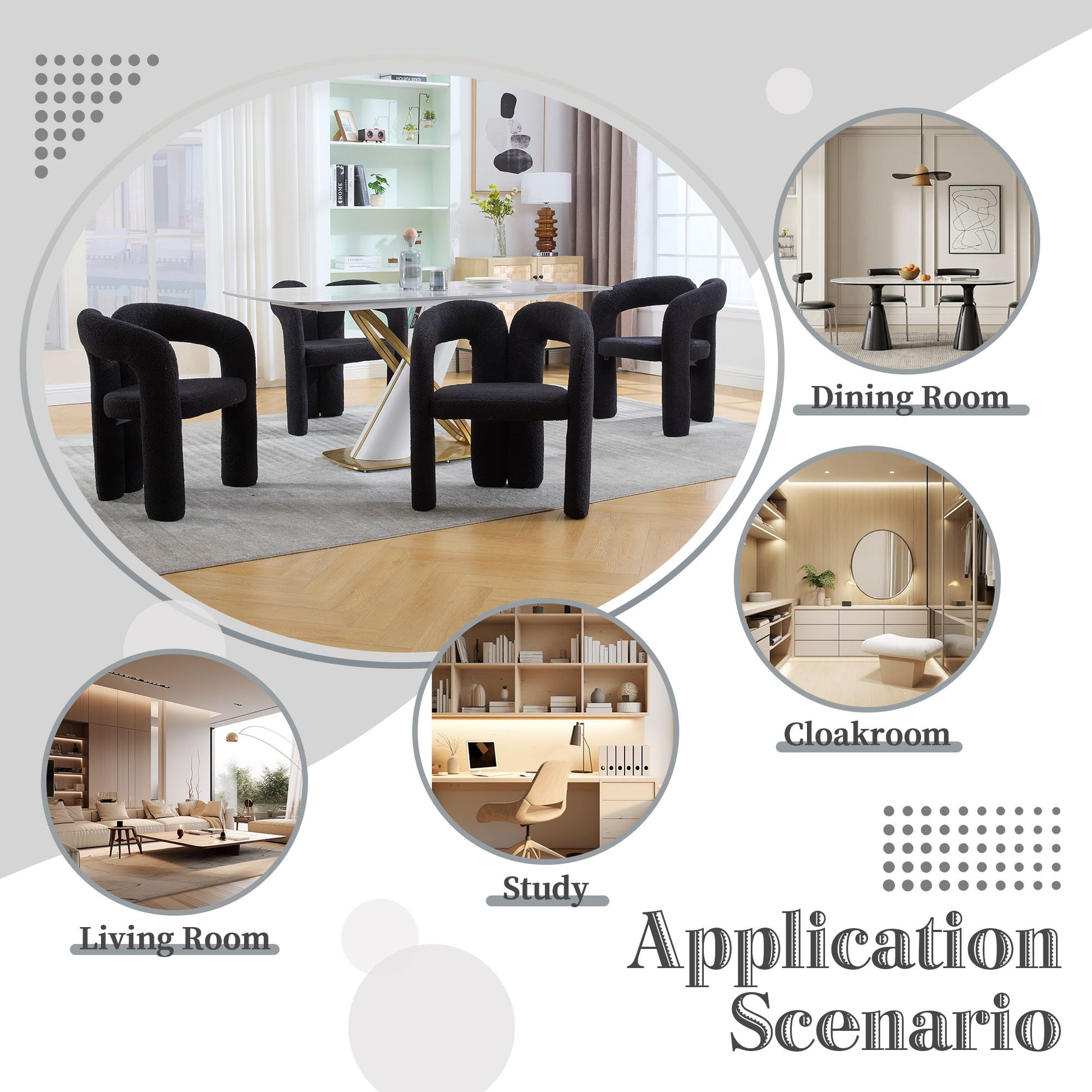 Coolmore Contemporary Designed Accent / Dining Chair With Armrests - Best Buy Furniture