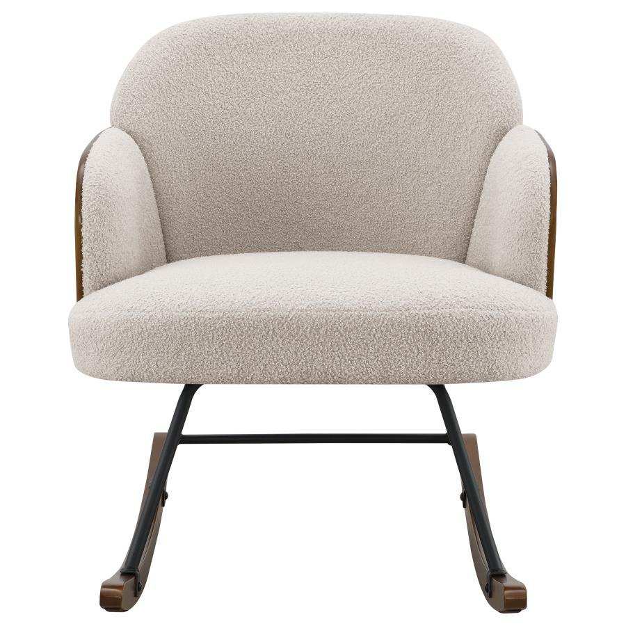 Paige - Boucle Upholstered Mid Back Rocking Chair - Best Buy Furniture