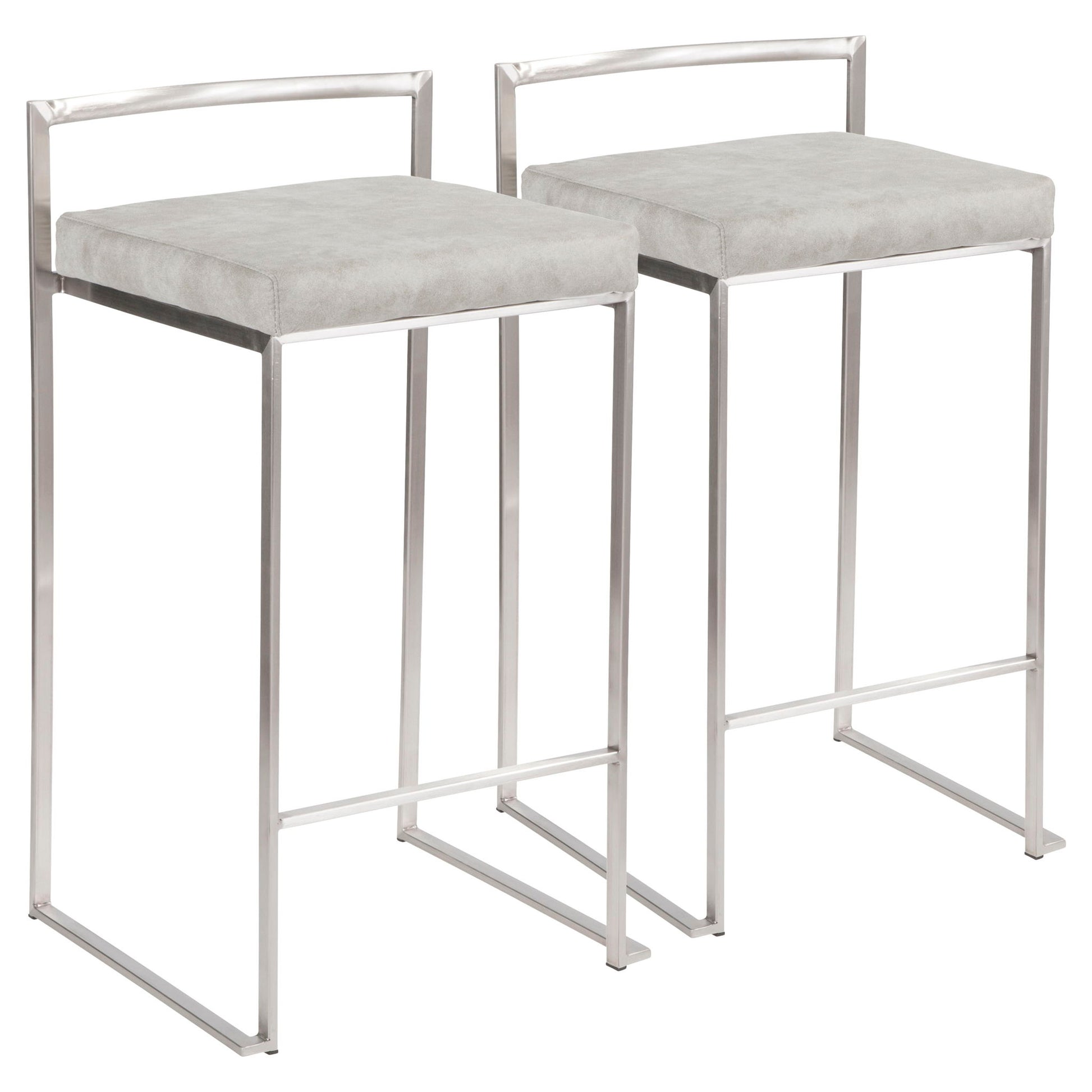 Fuji - Contemporary Elegant Stackable Counter Stool Set - Best Buy Furniture